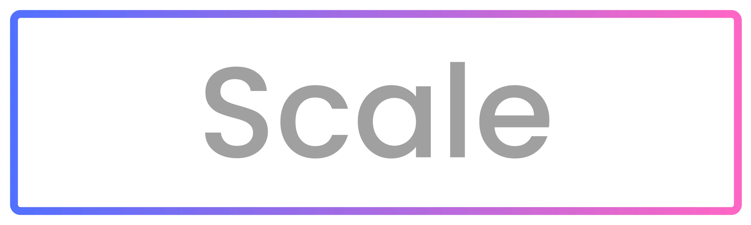 Text that reads 'Sale' in gray letters on a white background within a rectangular border with a gradient of blue, purple, and pink colors.
