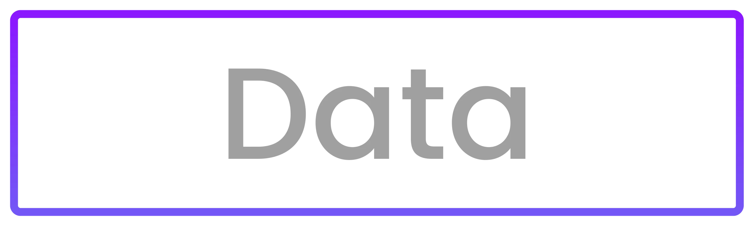 Blank white sign with a purple border and the word 'Data' in gray text.