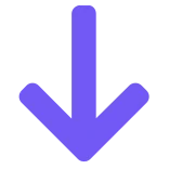 Blue downward arrow icon