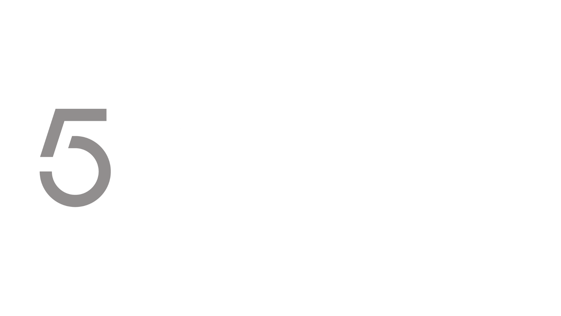 Logo for 5x5 Technologies featuring a gray number five inside a white square and the company's name in bold white text on a black background.
