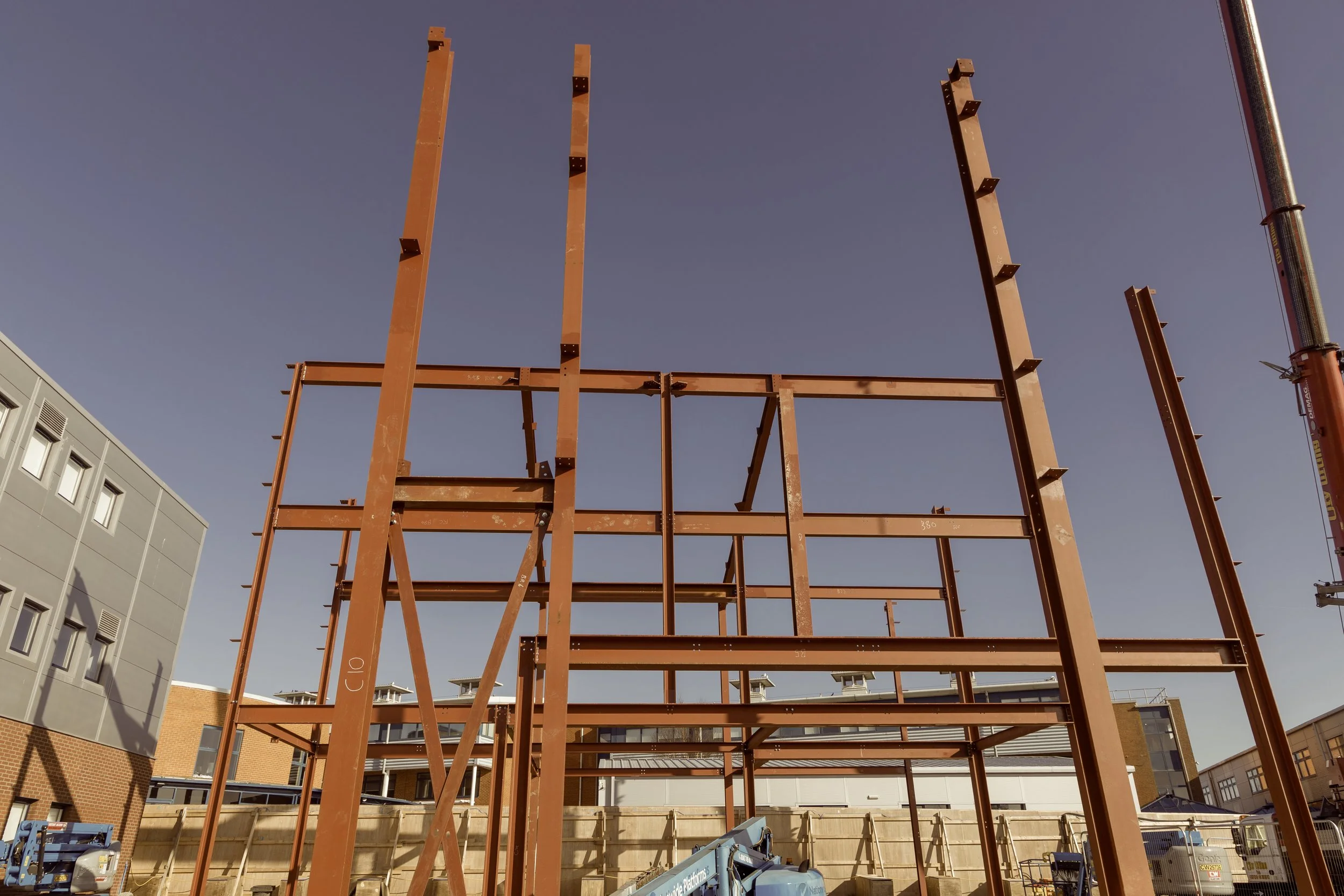 Structural steel project. Steel Frame. Steel Fabrication & Installation