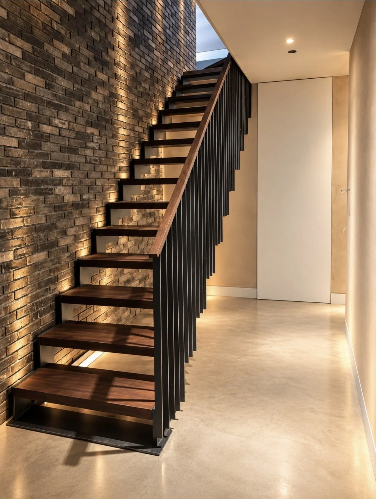 steel and timber staircase, industrial style. Chester UK