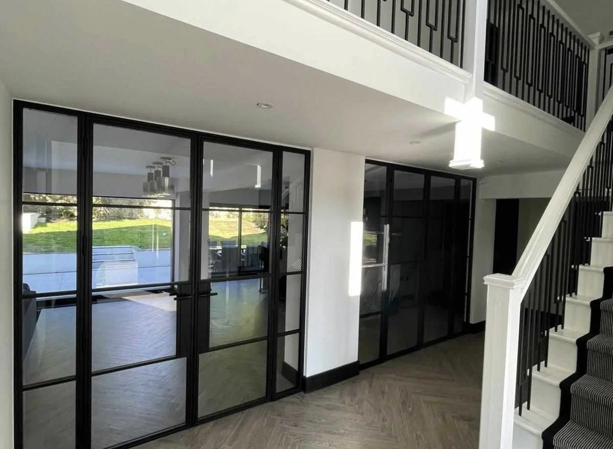 Double steel doors, residential property, super home.