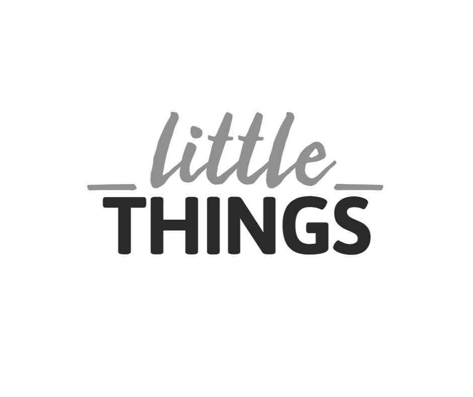 Text saying 'little THINGS' with a black background