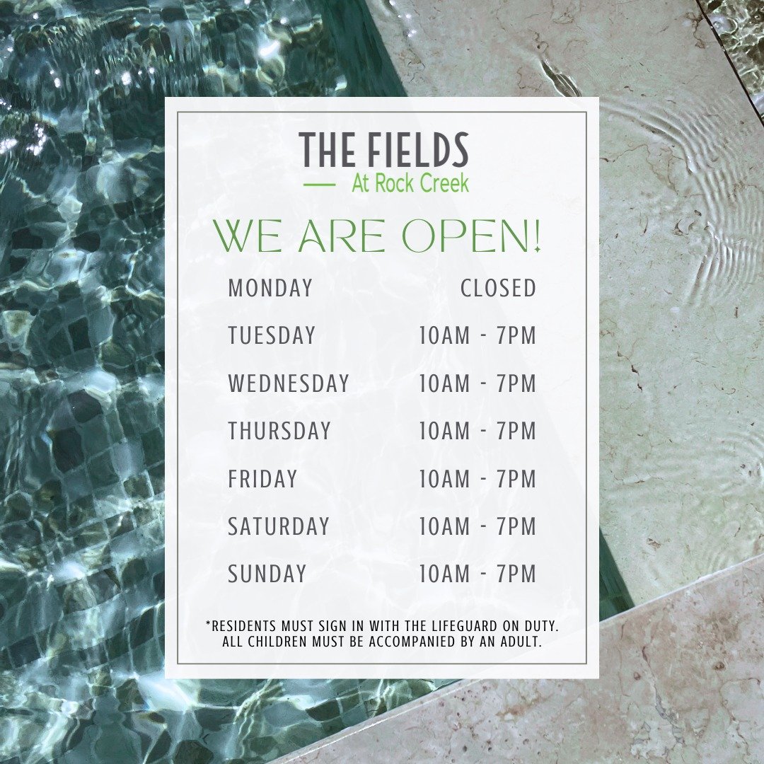 Our pool is now open for our awesome residents to use! Check out our pool hours and if you have any questions please reach out to our team!

#pool #communitypool #residentpool #residents #communityfun #lovewhereyoulive