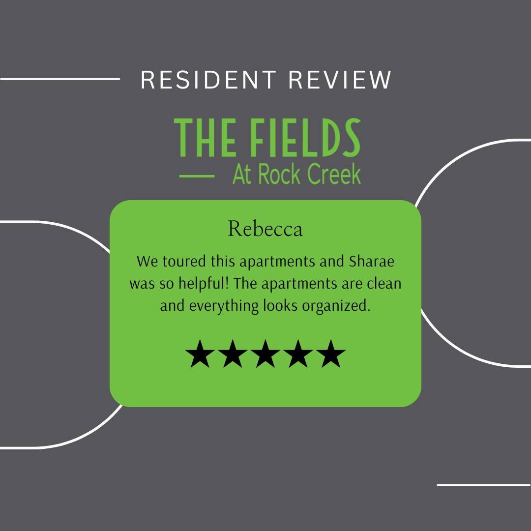 The reviews are in&hellip; and we couldn&rsquo;t be more proud! ⭐

Thank you to our amazing residents for sharing their experiences and trusting us to be part of their home journey. 

#CommunityMatters #ResidentExperience #FieldsatRockCreek #Frederic