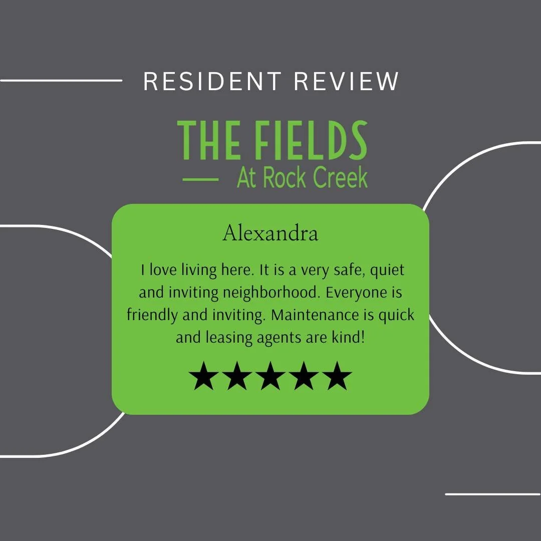 We are always grateful for the kind words people say and taking their time to write a review! Feel free to share your thoughts and feedback on Google.☺️

#FieldsAtRockCreek #ResidentReviews #CommunityLiving #FrederickMD #ApartmentLife #ShareYourExper