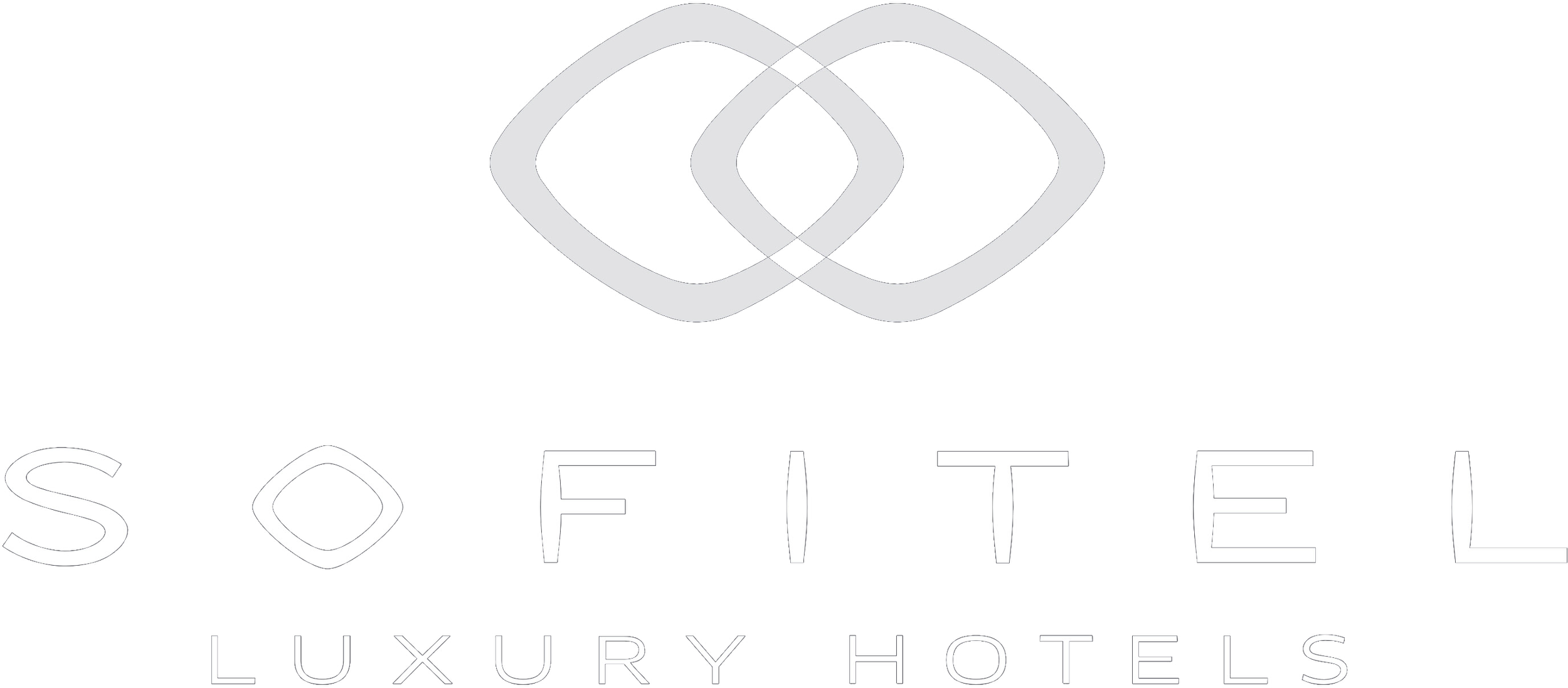 Logo of Sofitel Luxury Hotels featuring three interconnected stylized eyes or ovals above the text 'Sofitel Luxury Hotels'.