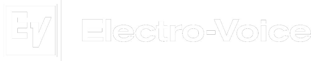 The image features the logo of Electro-Voice, a company specializing in audio equipment, with the company name prominently displayed next to the logo.