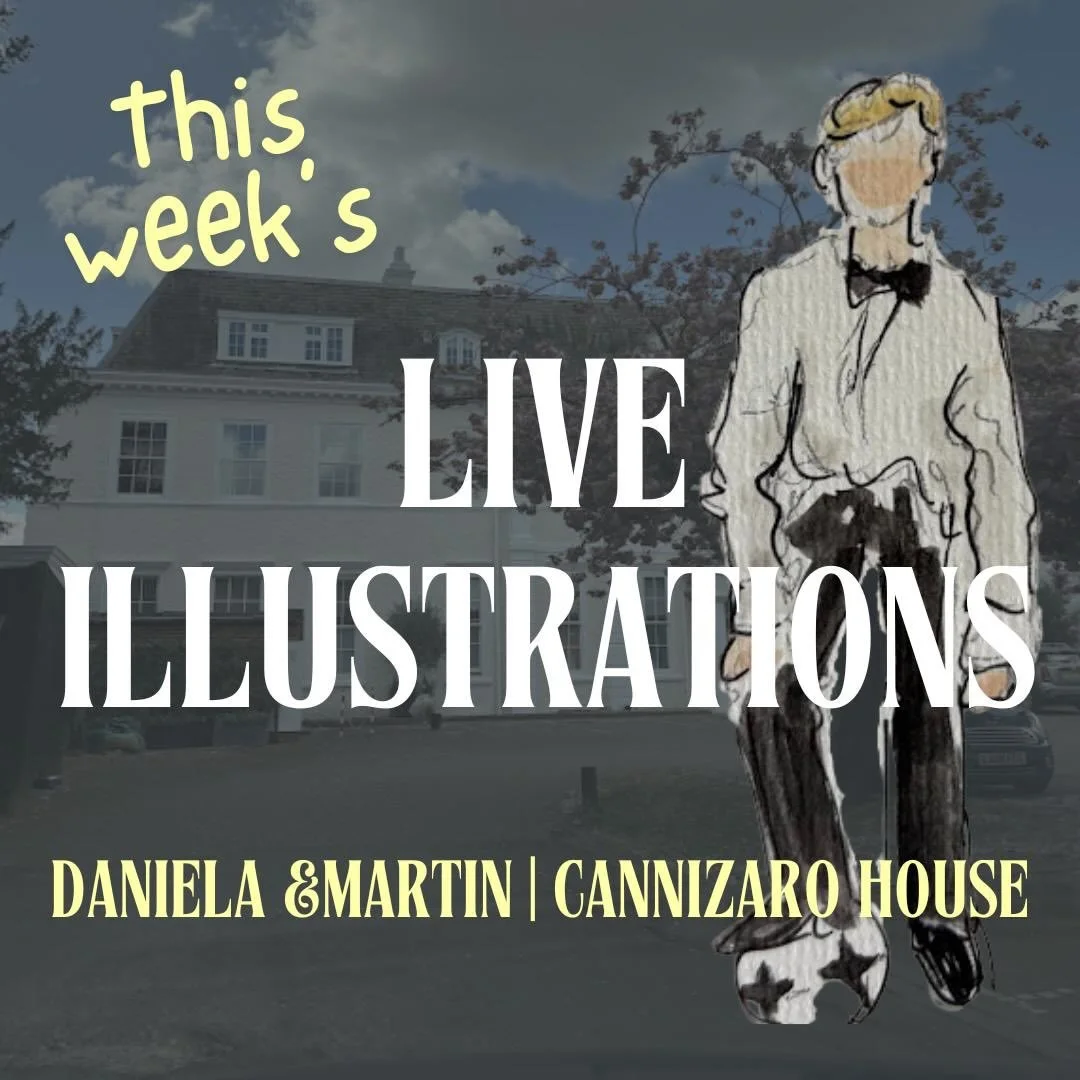 Had the honour of illustrating the lovely Daniela and Martin at their wedding on Saturday which took place at @hotelduvin 

We met earlier this year at the Wimbledon wedding fair and it was so amazing to see them looking so stunning and dressed up fo