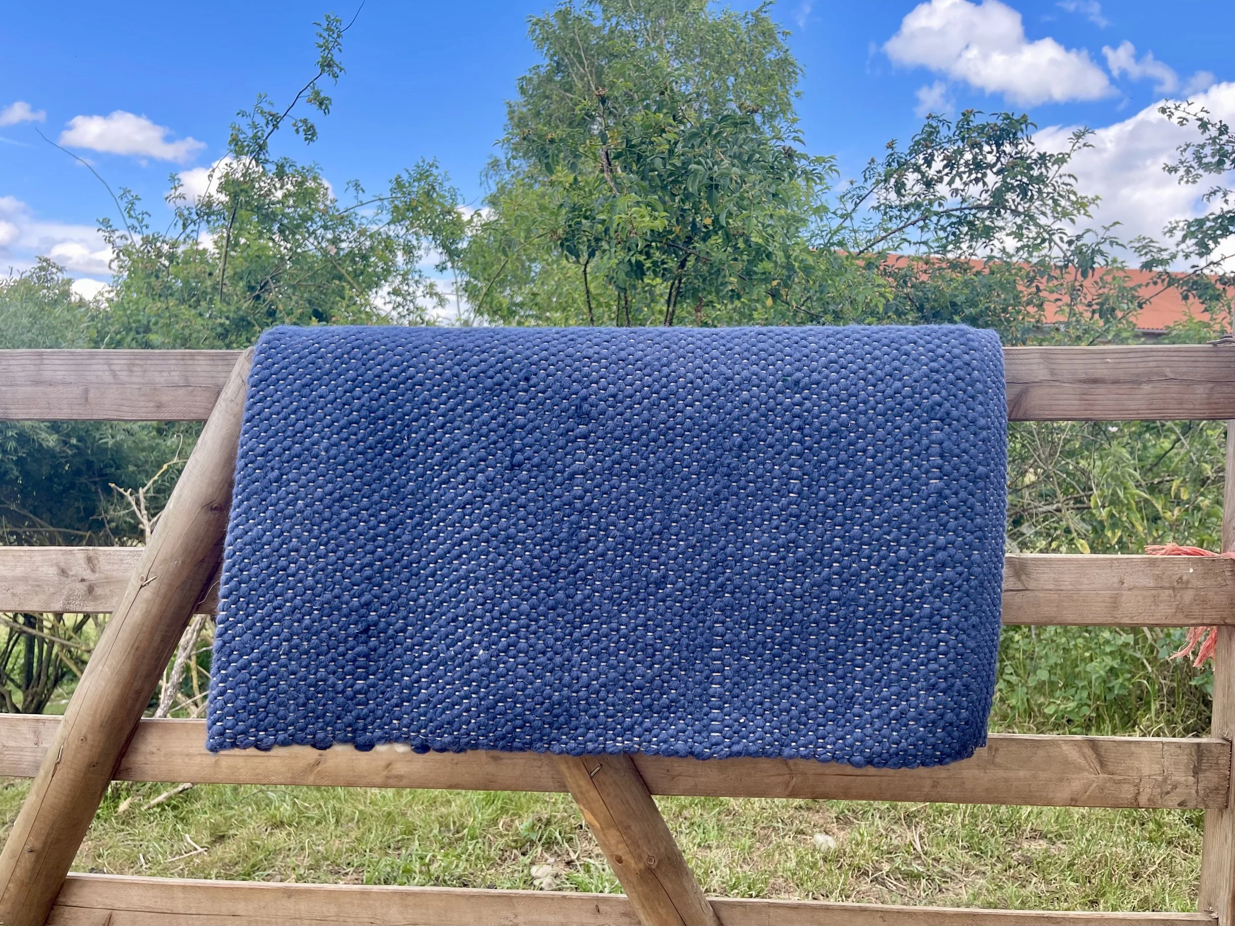 Cowboy Wool Blanket Lake Blue