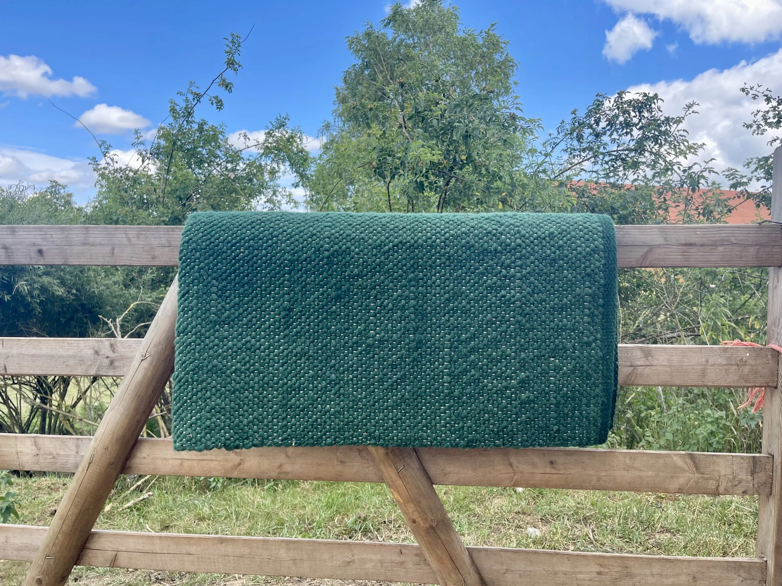 Cowboy Wool Blanket Dark Green