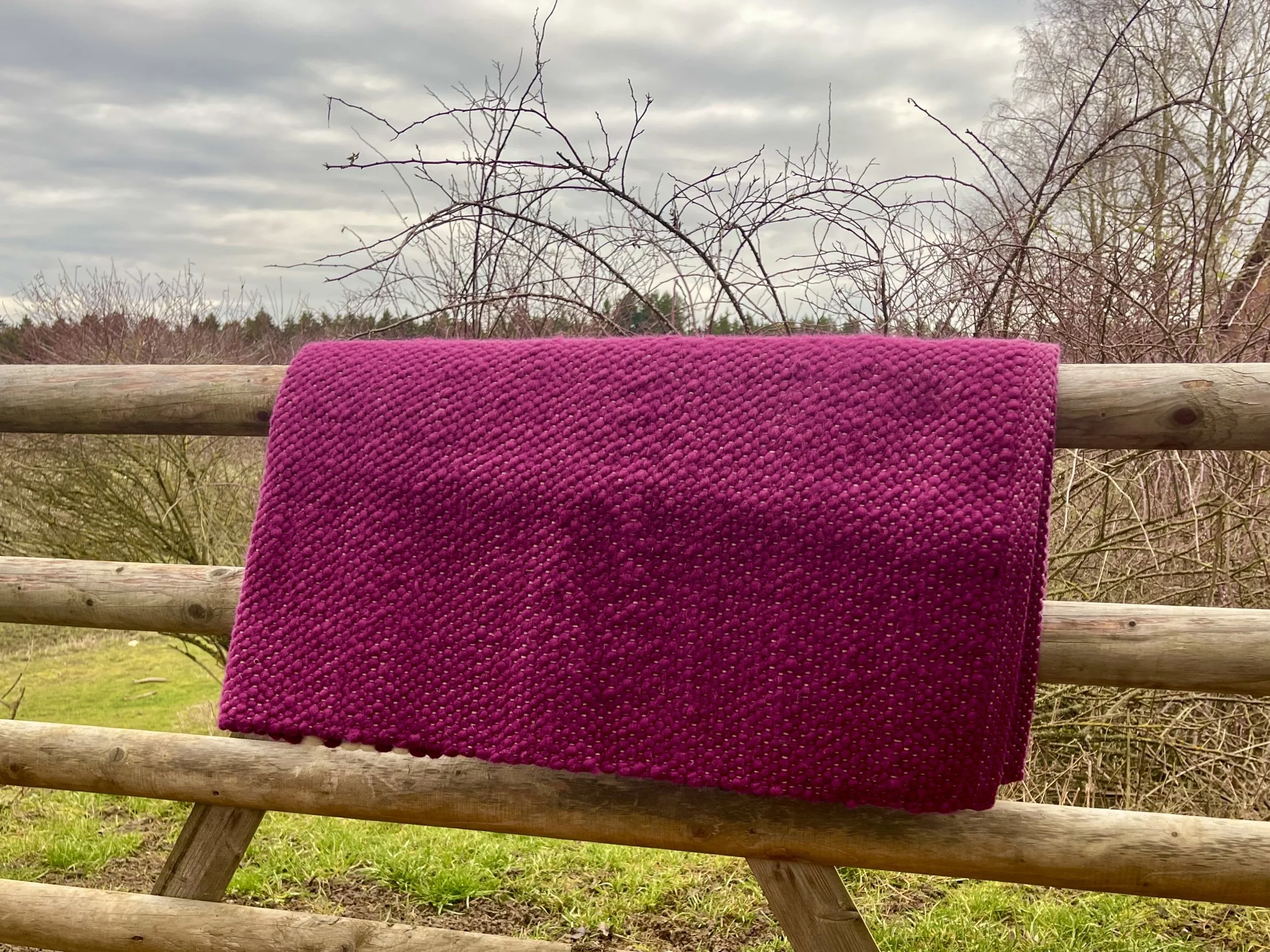 Cowboy Wool Blanket Dark Berry