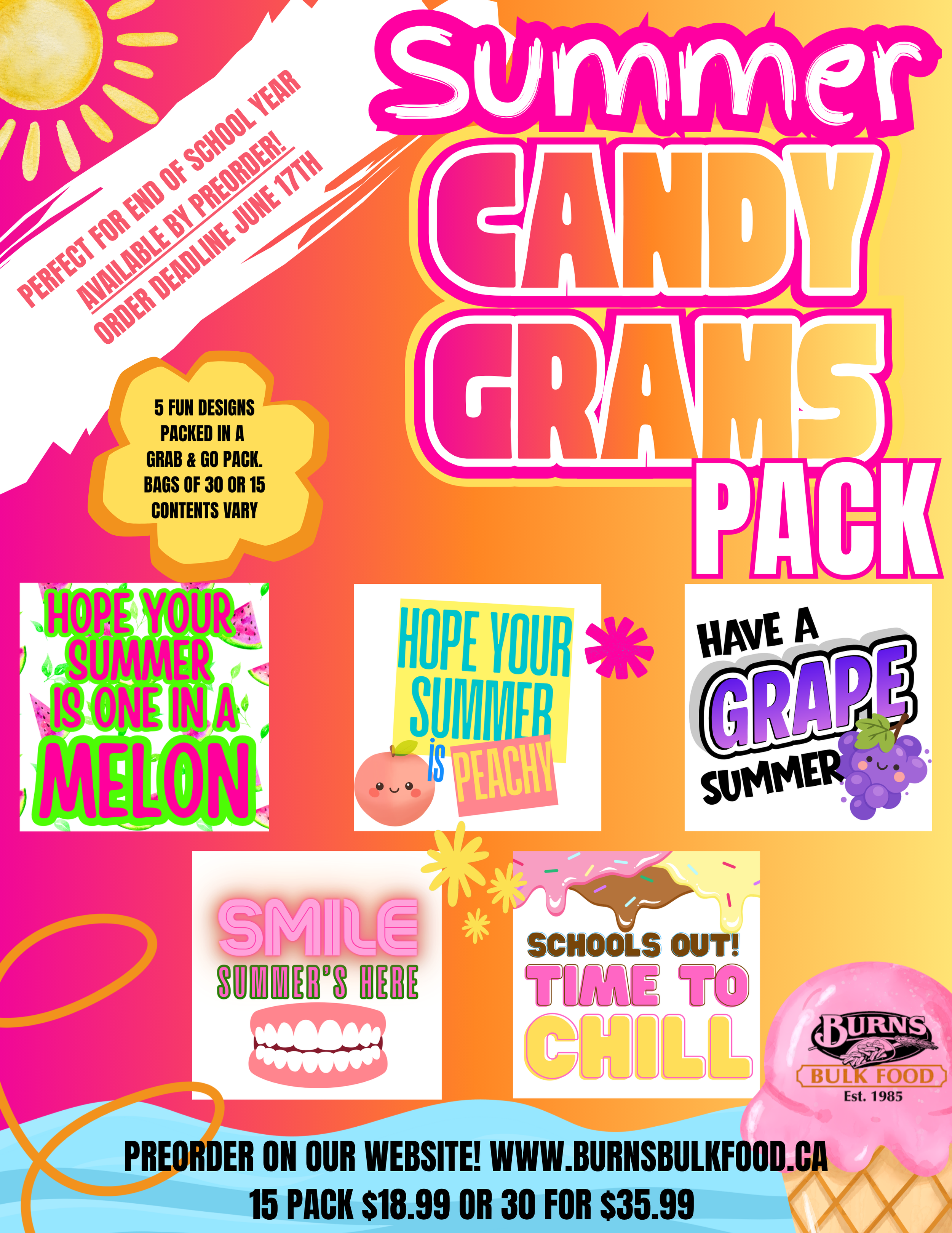 Summer Candy Gram Pack  (two size pick below)