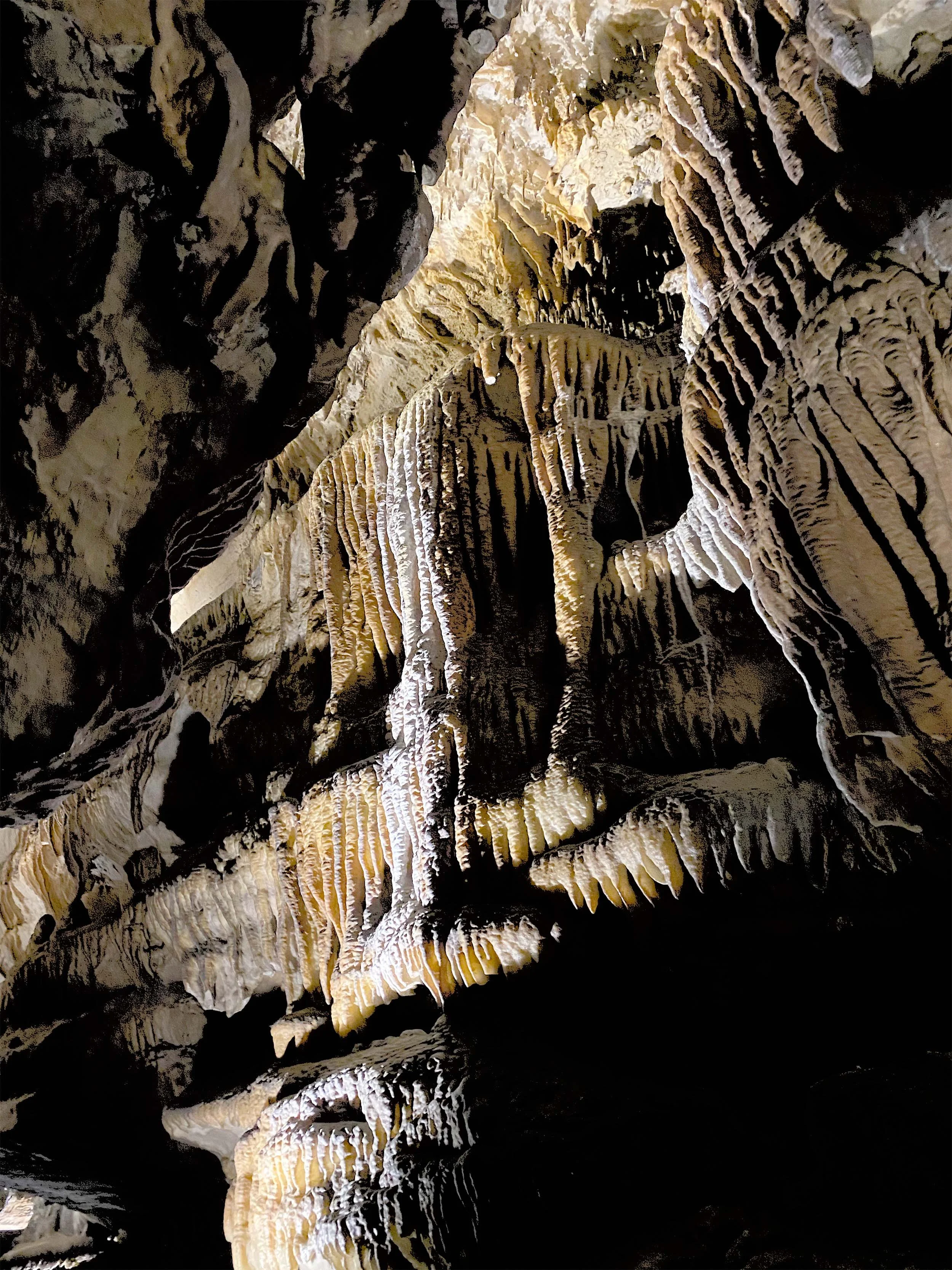 The cavern used in the cover art. This is modified from the original photo that Mrs. Dungeon Diver took while travelling.