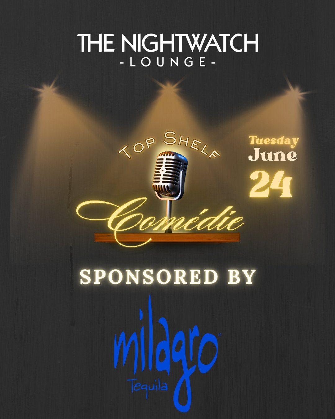 ✨ NEW PARTNERSHIP ANNOUNCEMENT ✨⁠
We&rsquo;ve teamed up with William Grant &amp; Sons to bring an elevated experience to our Top Shelf Comedie nights!⁠
⁠
🎭 Every guest will now be greeted with a complimentary amuse portion of our featured cocktail&m