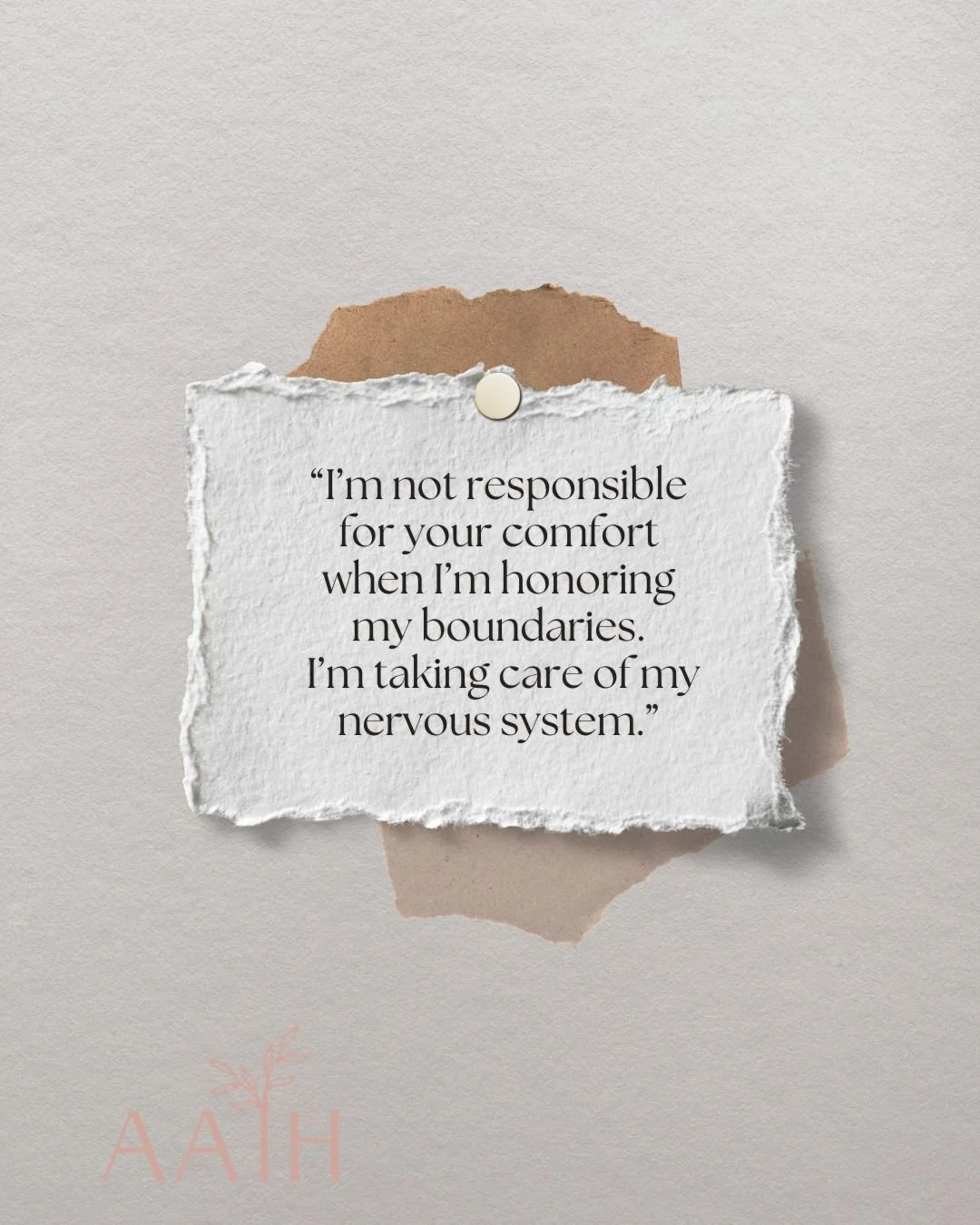 Boundaries are often misunderstood.

They&rsquo;re not meant to make people uncomfortable or push others away; they&rsquo;re simply a way of communicating what our nervous system needs in order to feel safe and regulated.

Many of us, especially wome