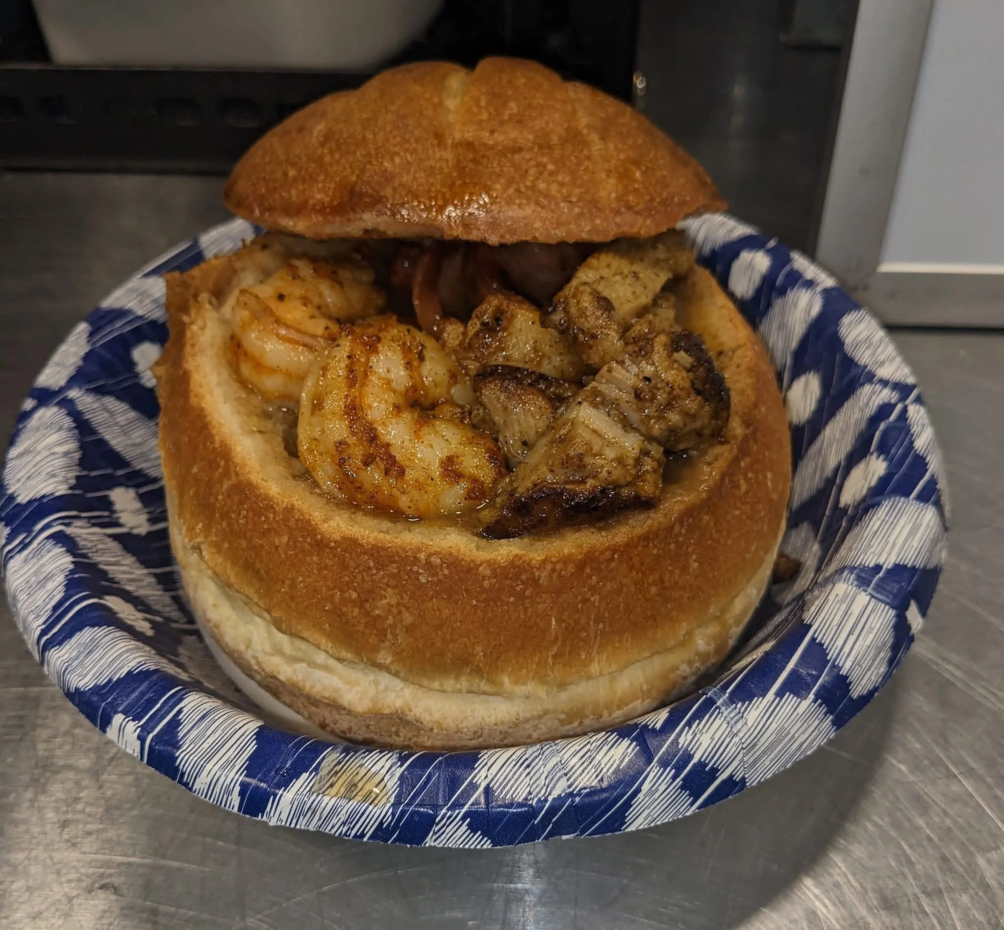 Gumbo Bread Bowl 