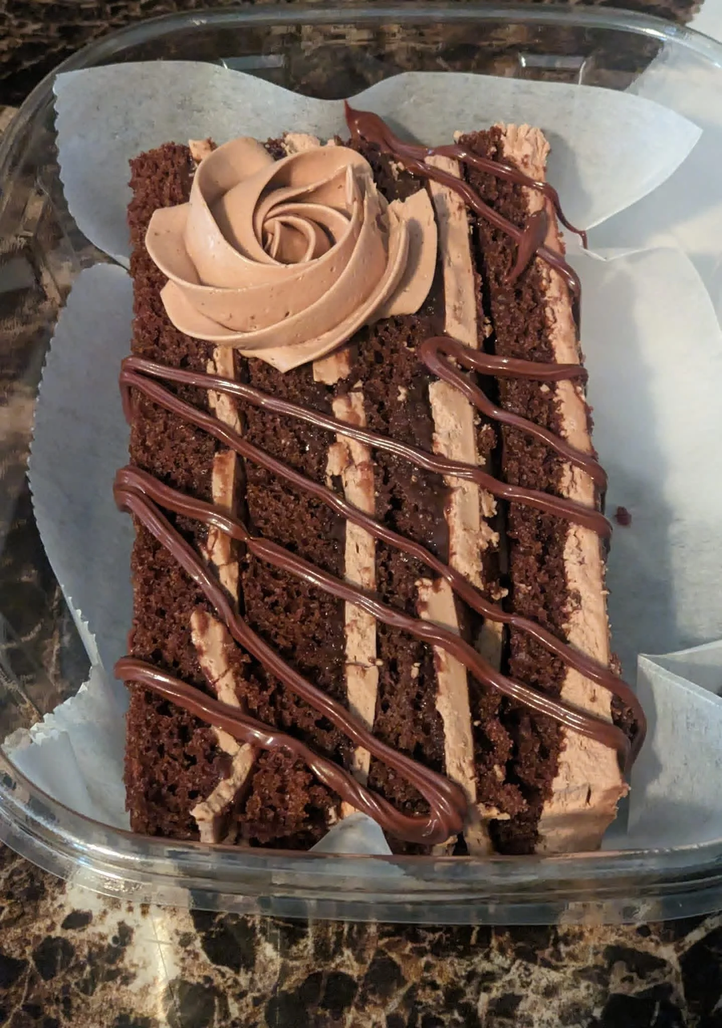 Chocolate Sheet Cake Slices