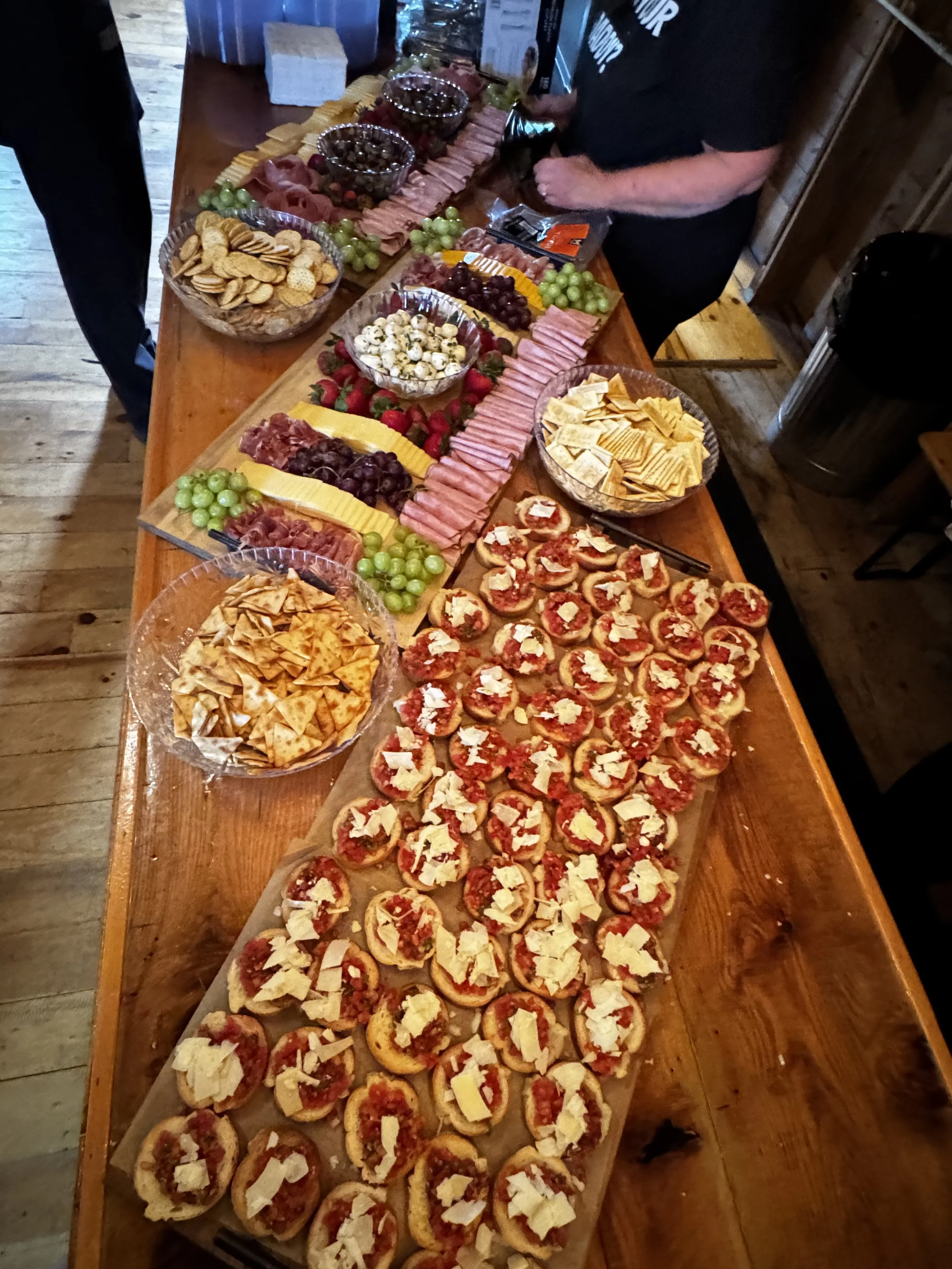 Charcuterie Board and Bruschettas (catering buffet)