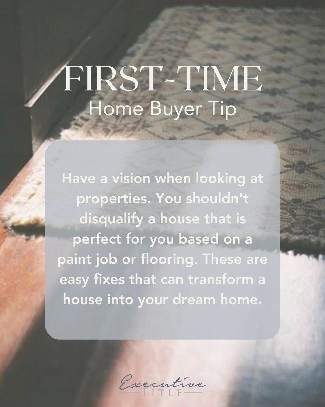 First-time homebuyer tip: look for potential, not perfection ✨

It&rsquo;s easy to get caught up in paint colors or flooring, but those are some of the simplest things to change. Focus on the layout, location, and what the home could be and you might
