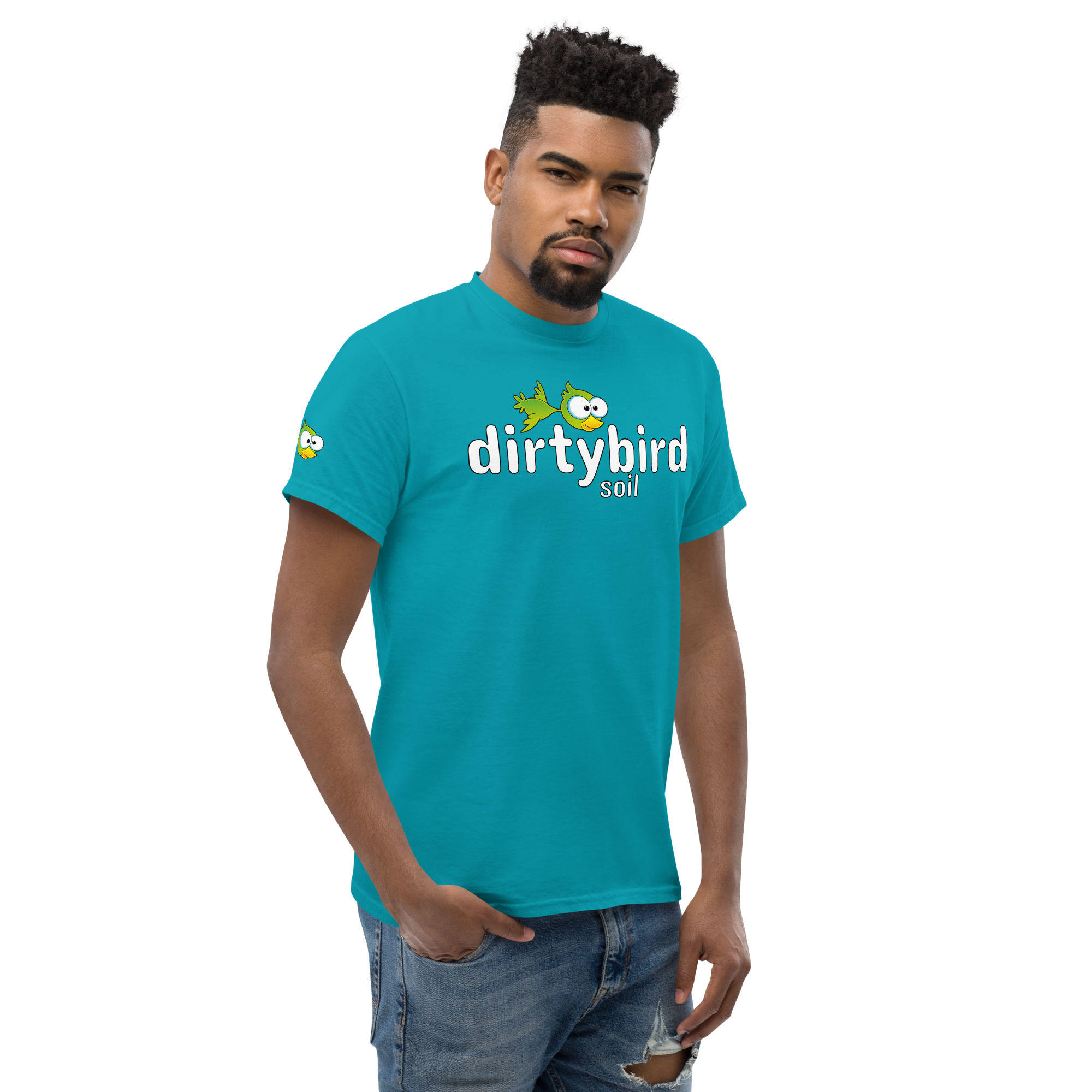 unisex-classic-tee-tropical-blue-right-front-6a16300f89bb4.png