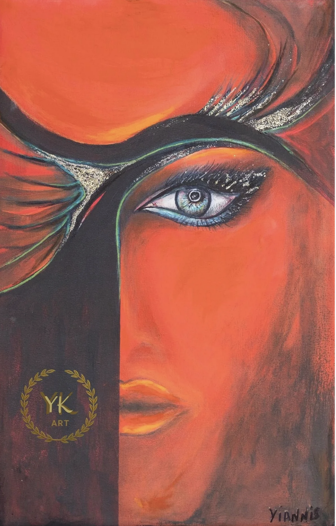 ABSTRACT ART (Series III): Objective Sensory   Explorations"    Painting Title: MARITA'S EYE