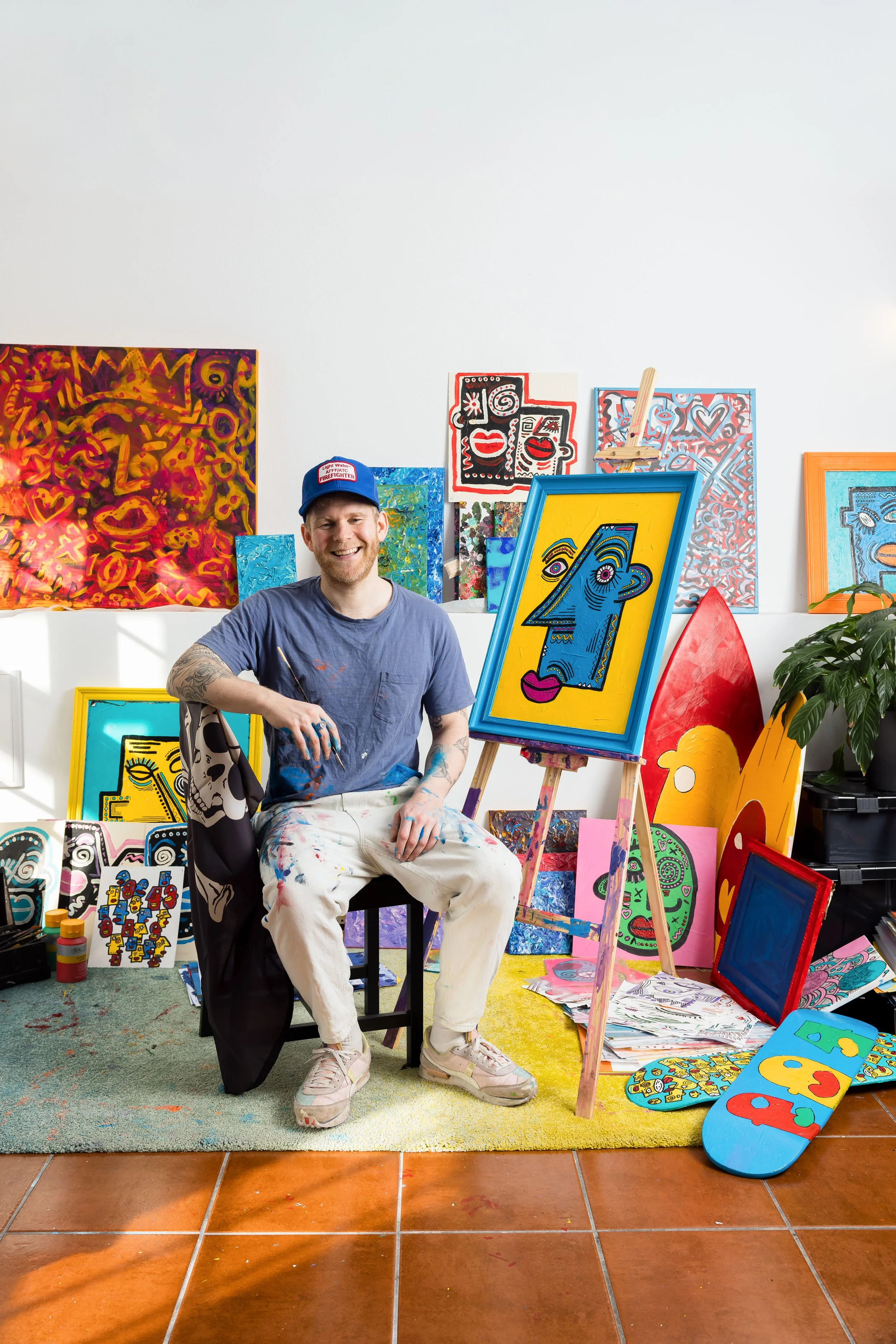 Abstract faces artist