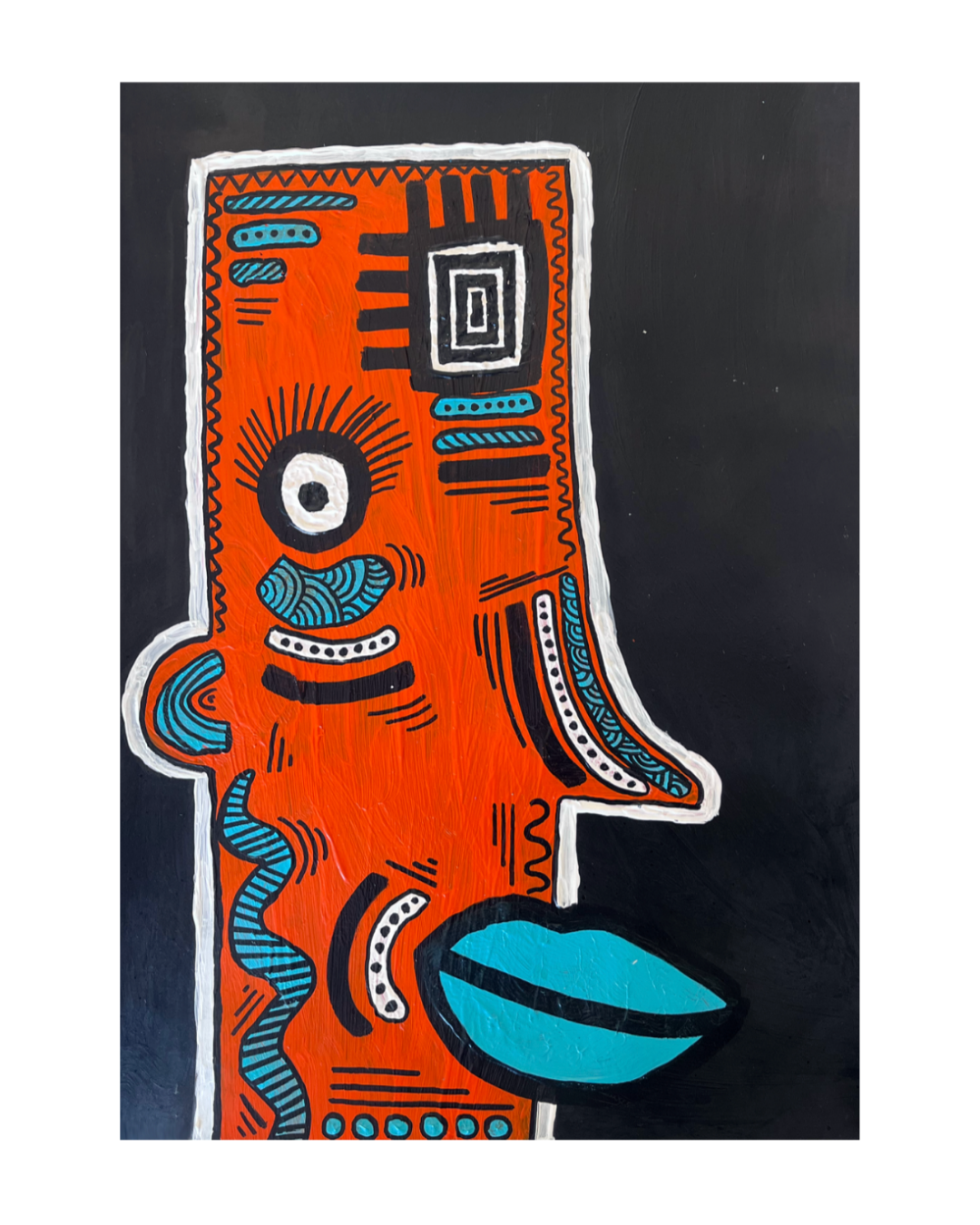 Brain est FRIED - SOLD. 42 x 30cm. Premium White Paper.