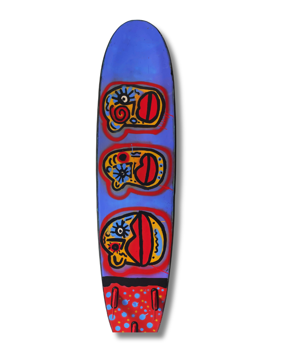 No Spray No lay. Spraypaint on surfboard
250cm x 56cm. €440