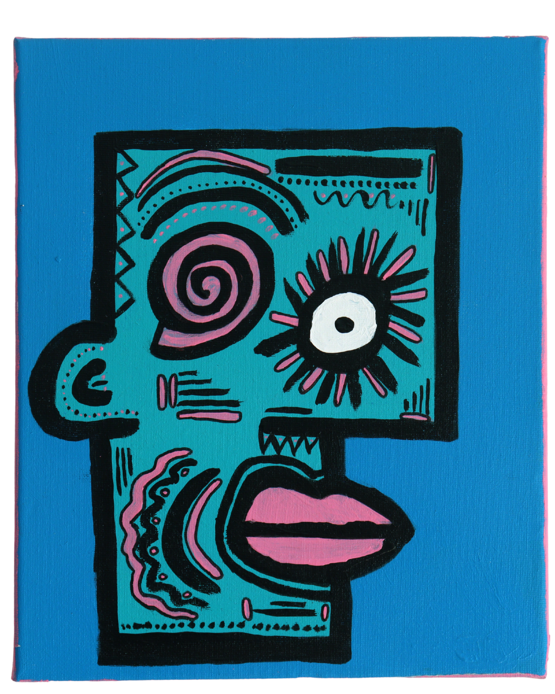 Putting the Fun in Funky. 30 x 25cm. Canvas.