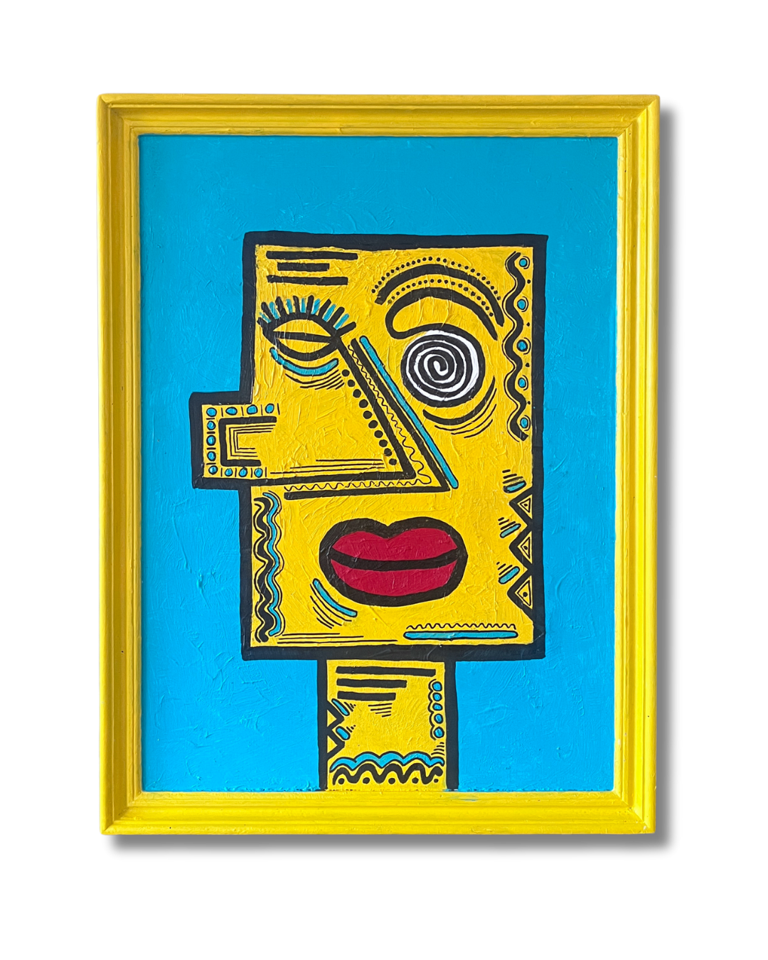 HOLD ON. HOLD ON. 77 X 56.5cm. Framed and recycled Canvas.