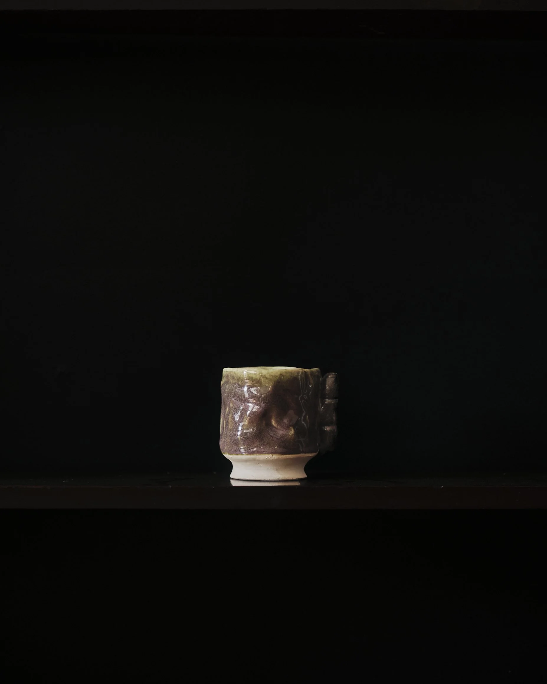 Brown and Green Medium Ceramic Cup by Patrick Bell