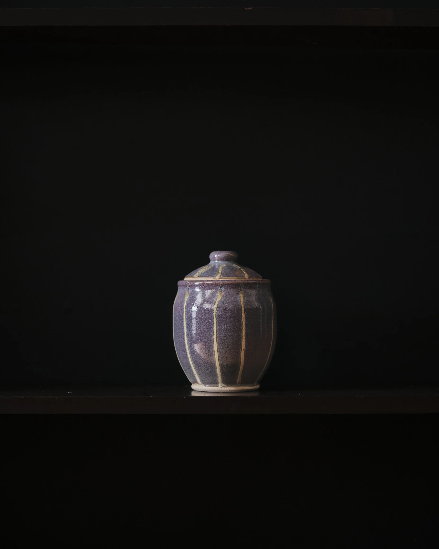 Violet Vessel with Lid