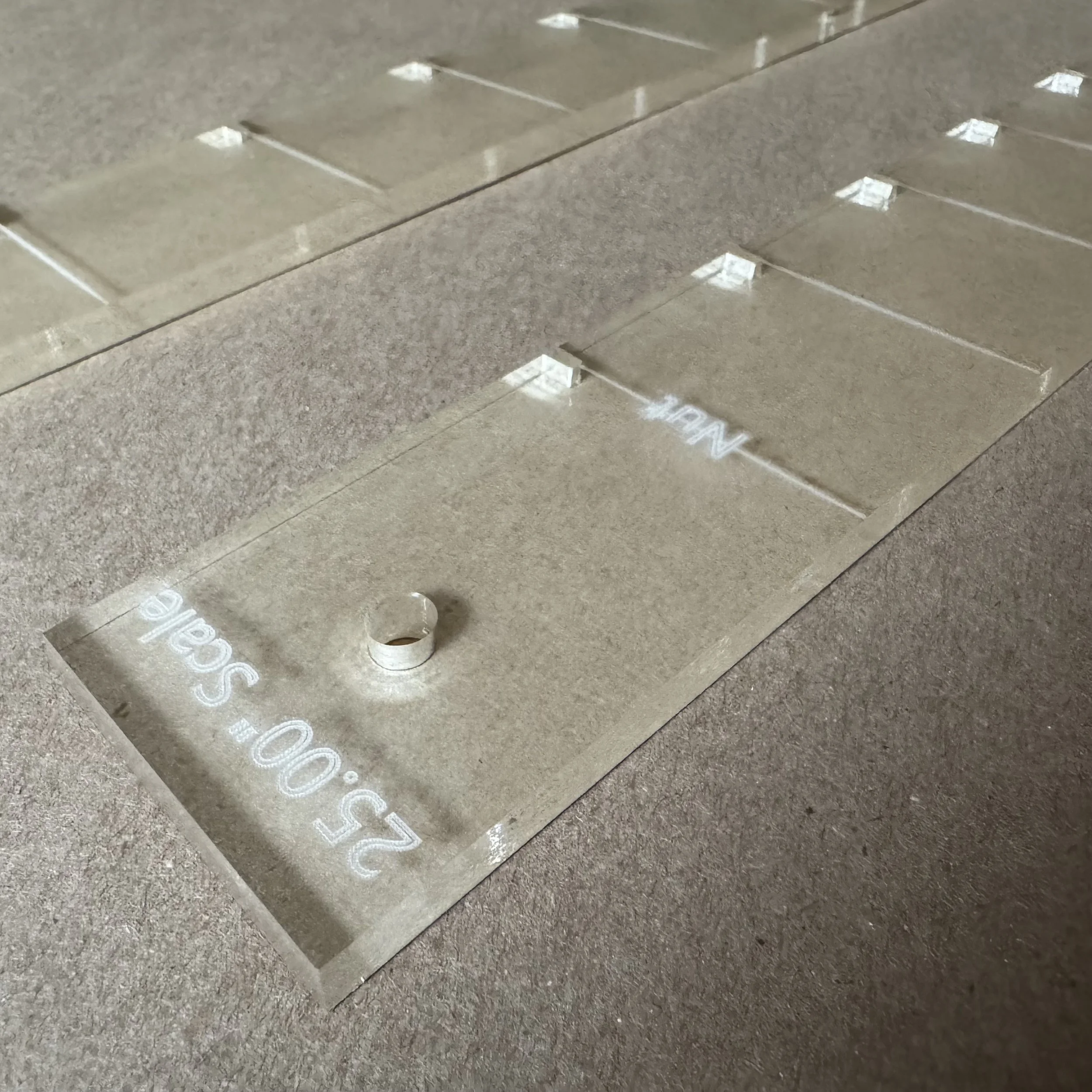 Fret scale templates - compatible with LMI Power Fret Slotting System