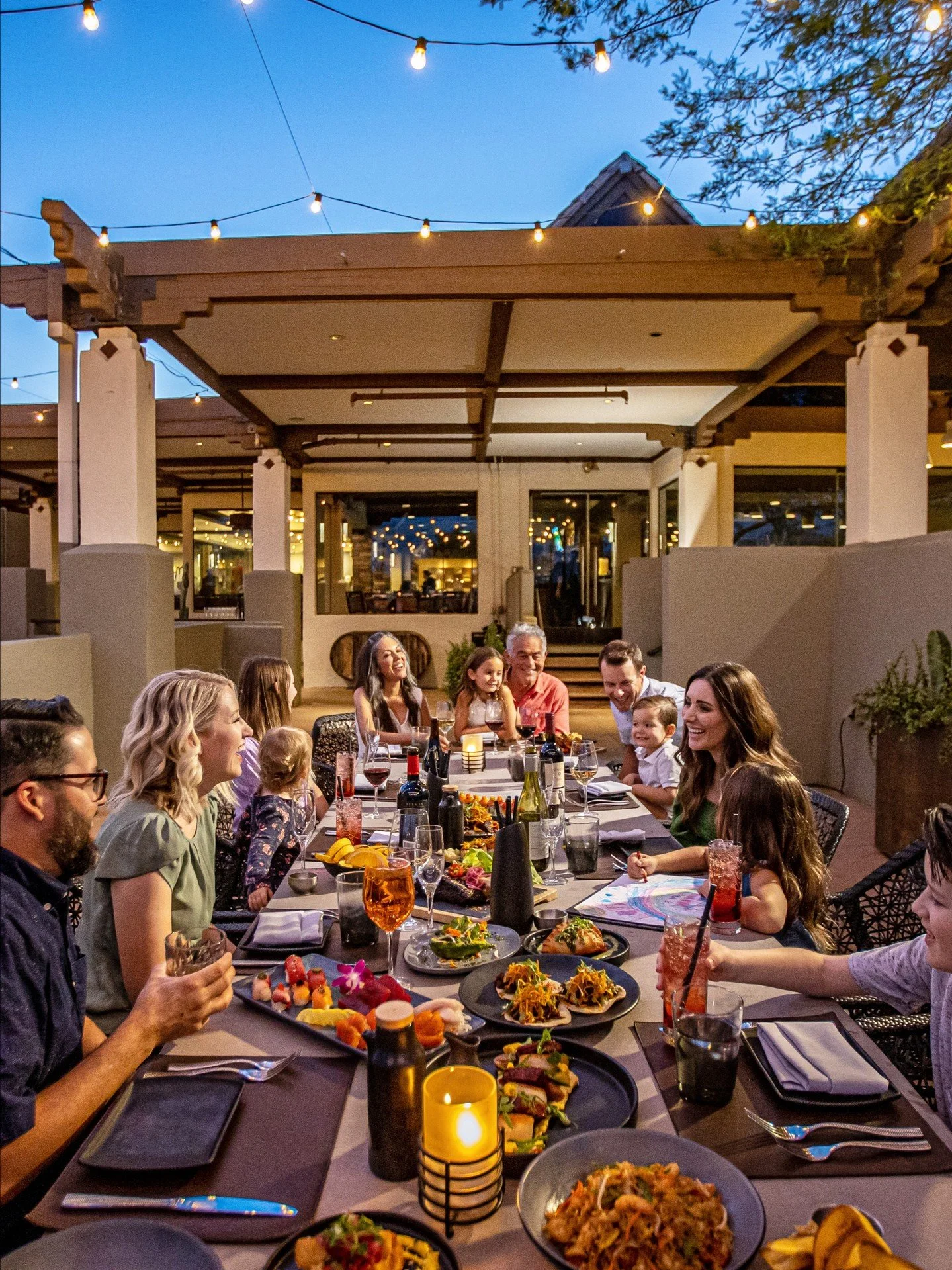 Longer tables, warmer temps, bigger plates. As patio season heats up, opt for a gorgeous evening under the desert sky for sharing big laughs and bold flavors.