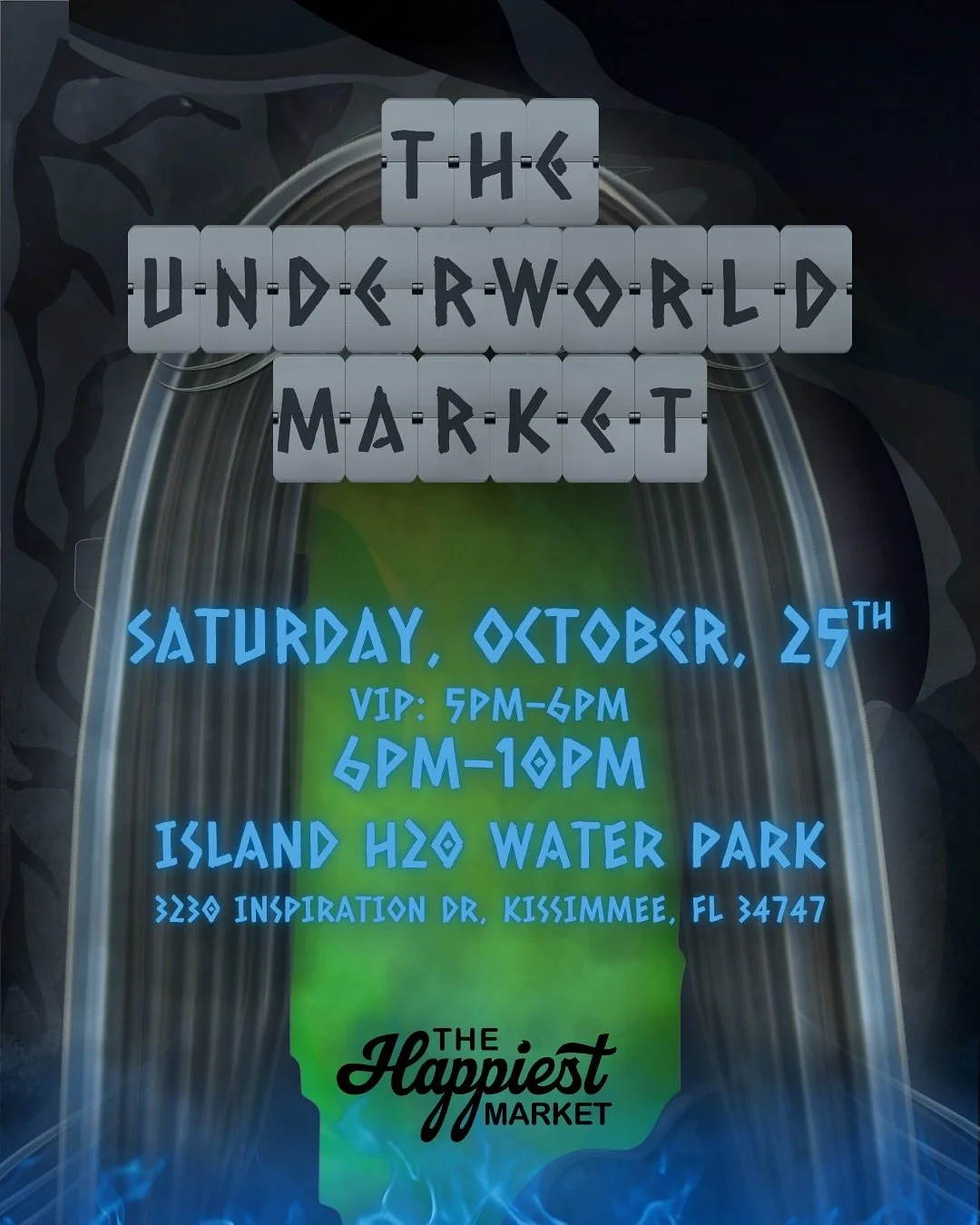 The gates to the Underworld are opening soon&hellip; 

Your vendor map is HERE! Over 60 magical makers across three realms of the Underworld 💀

✨ Saturday, October 25th
Island H2O Water Park
VIP: 5:00 &ndash; 6:00PM 
GA: 6:00 &ndash; 10:00PM