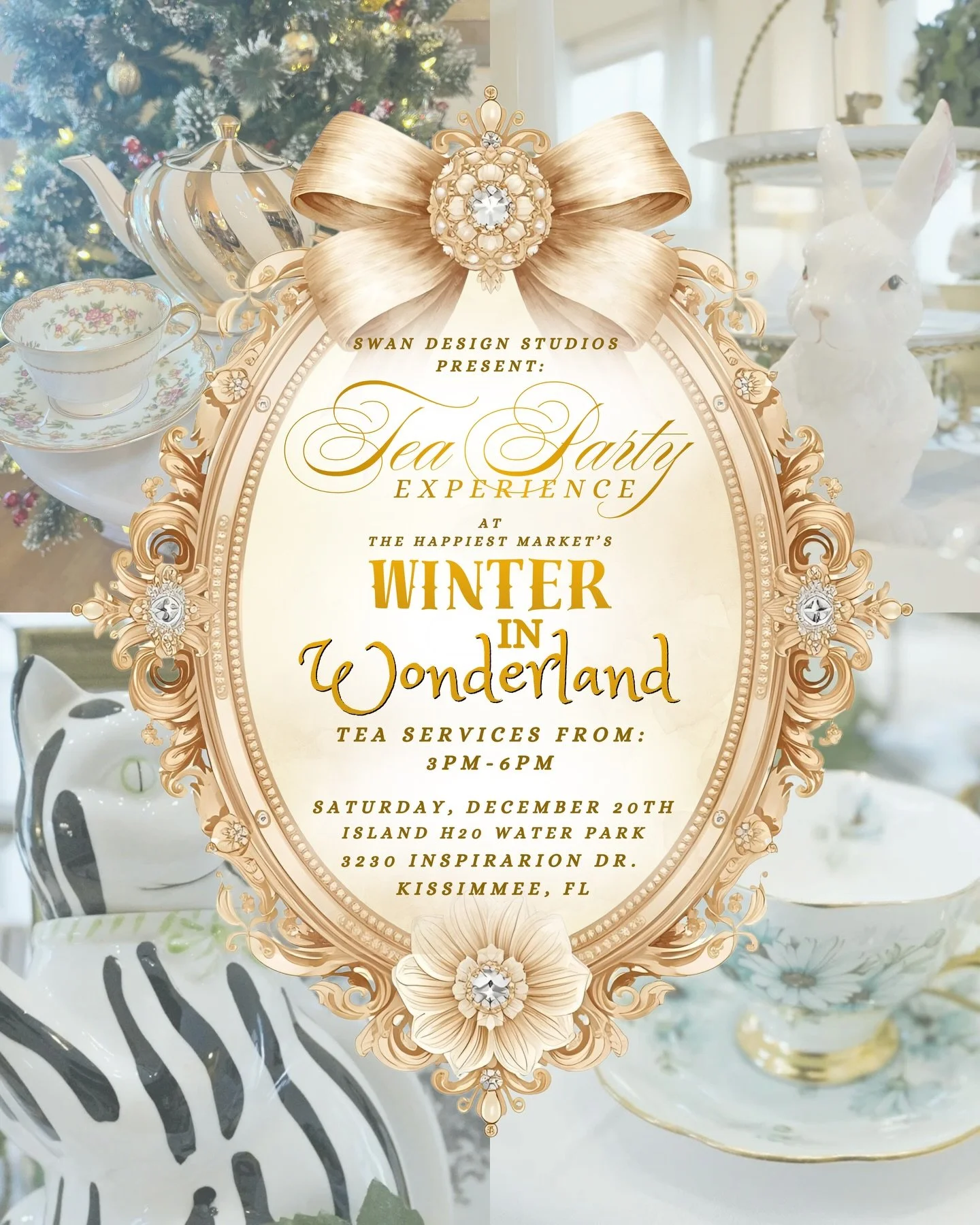 ✨ It&rsquo;s always Tea Time in Wonderland&hellip; and this year, it&rsquo;s coming to The Happiest Market! ✨

We&rsquo;re so excited to announce that we&rsquo;re partnering  with @swandesignstudios to bring you a Winter in Wonderland Tea Party Exper