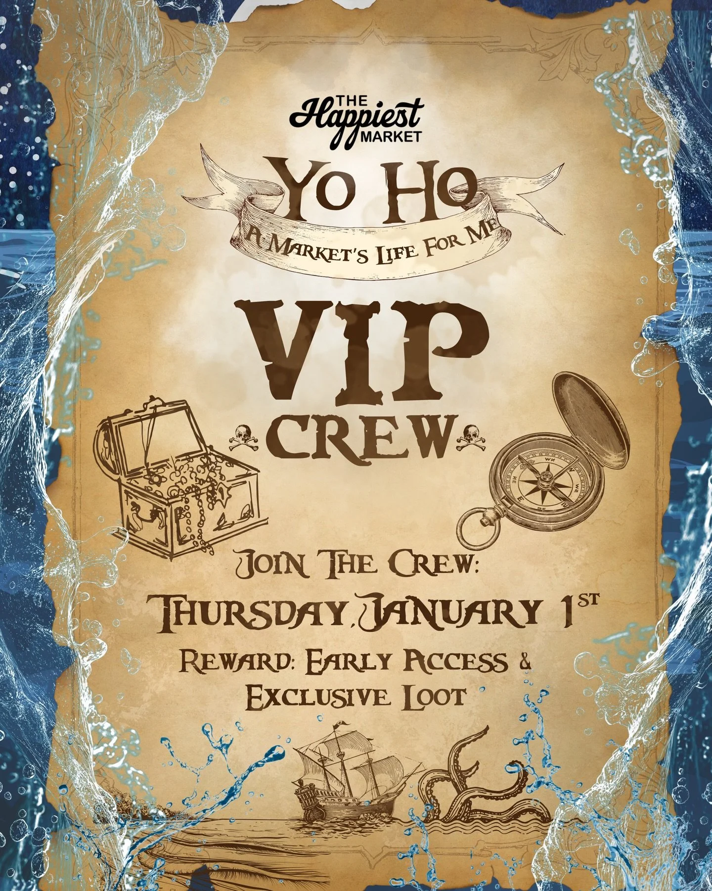 Yo Ho! VIP Crew is now boarding! 🏴&zwj;☠️⚓️

Join the crew and gain early entry to the market, exclusive pirate loot, and first access to all the hidden treasures before the rest of the crowd arrives.

If you love being first to shop and snag the be