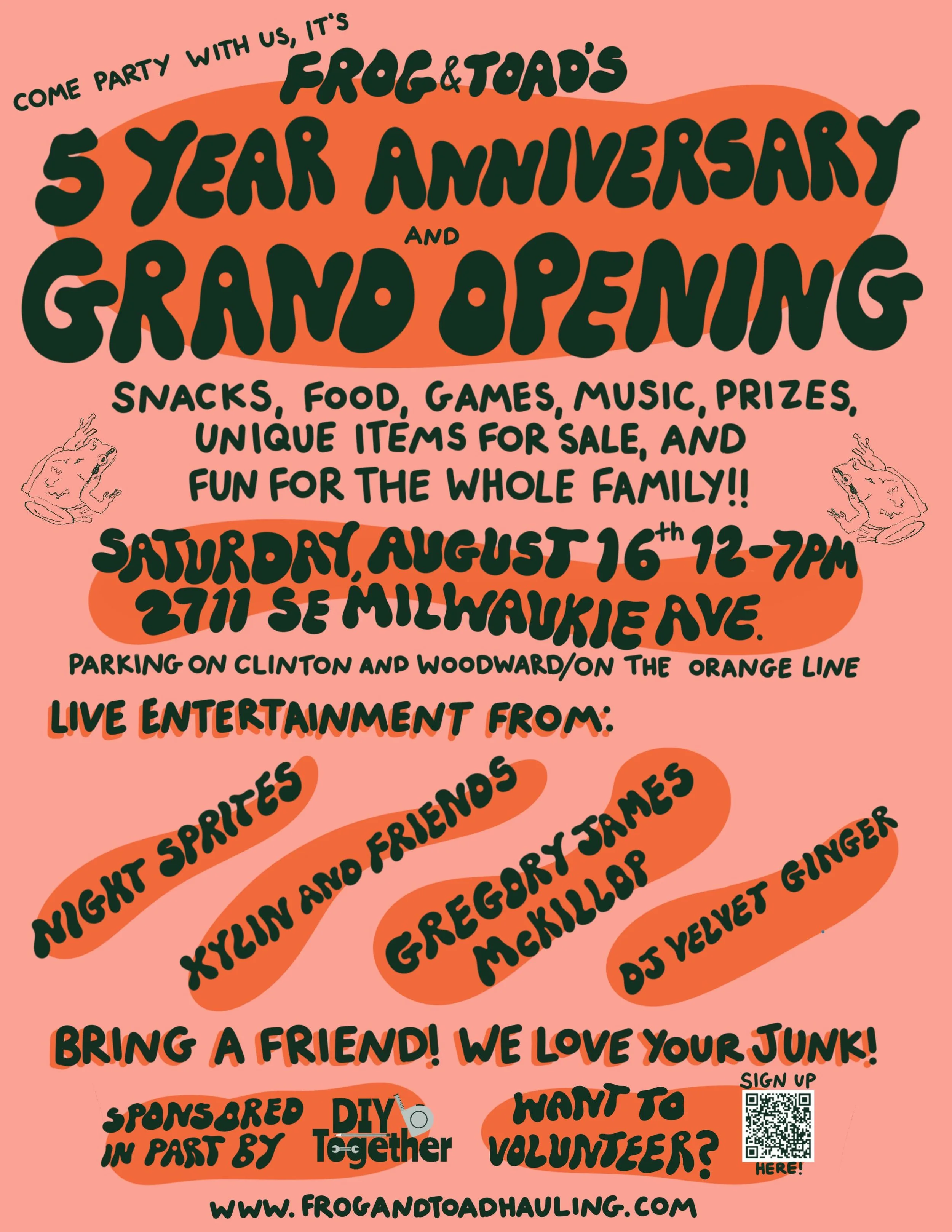 Frog & Toad Grand Opening!