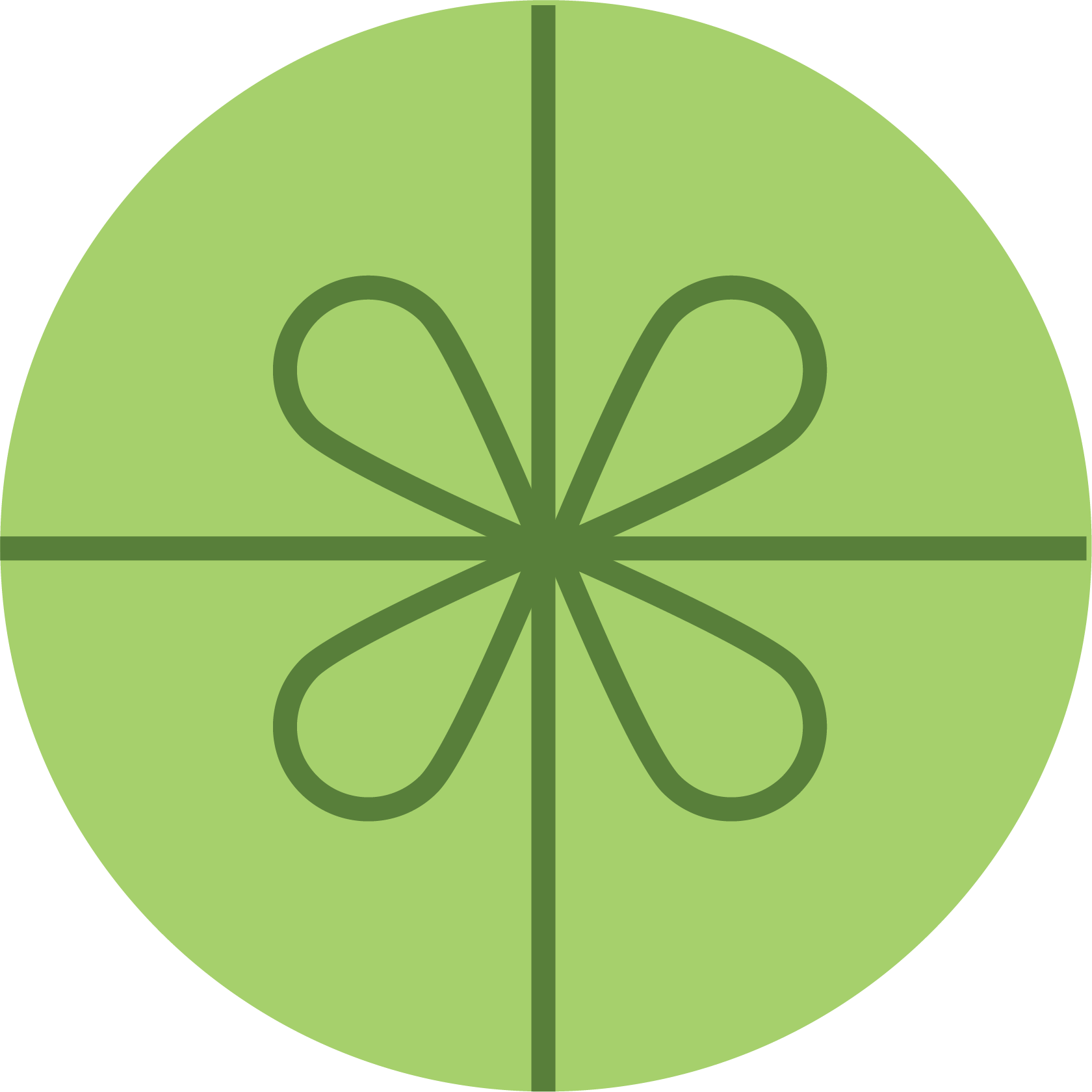 A lime green circular gift icon