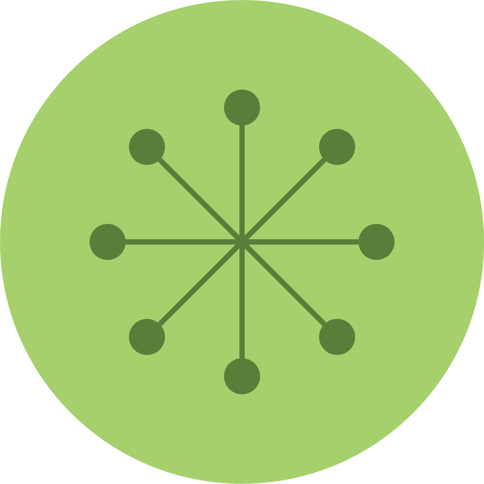Green circular gift icon