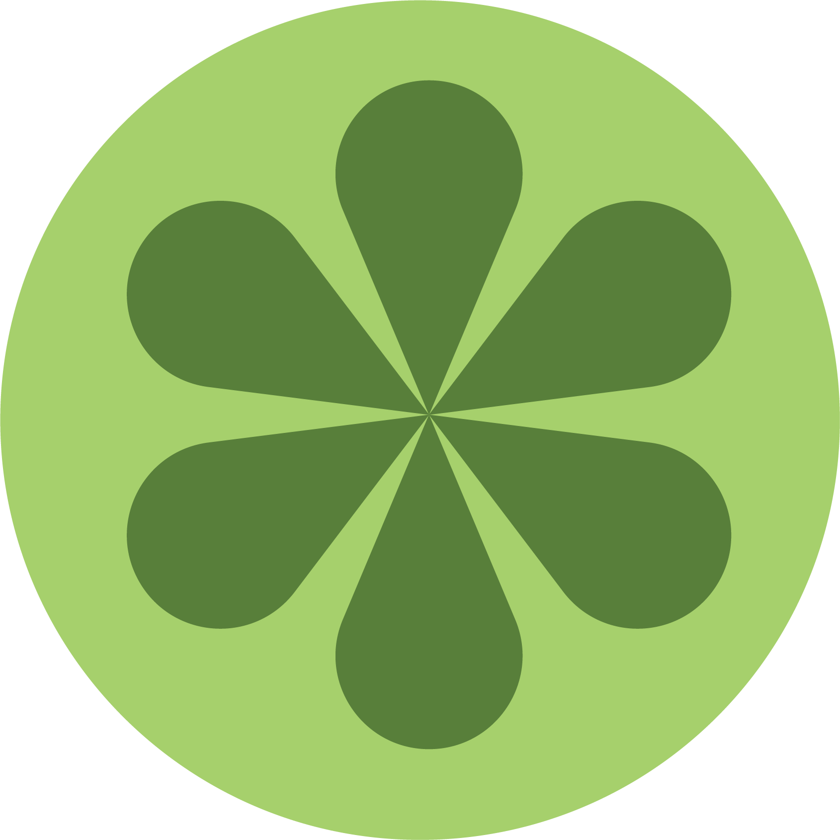 Green circular gift icon