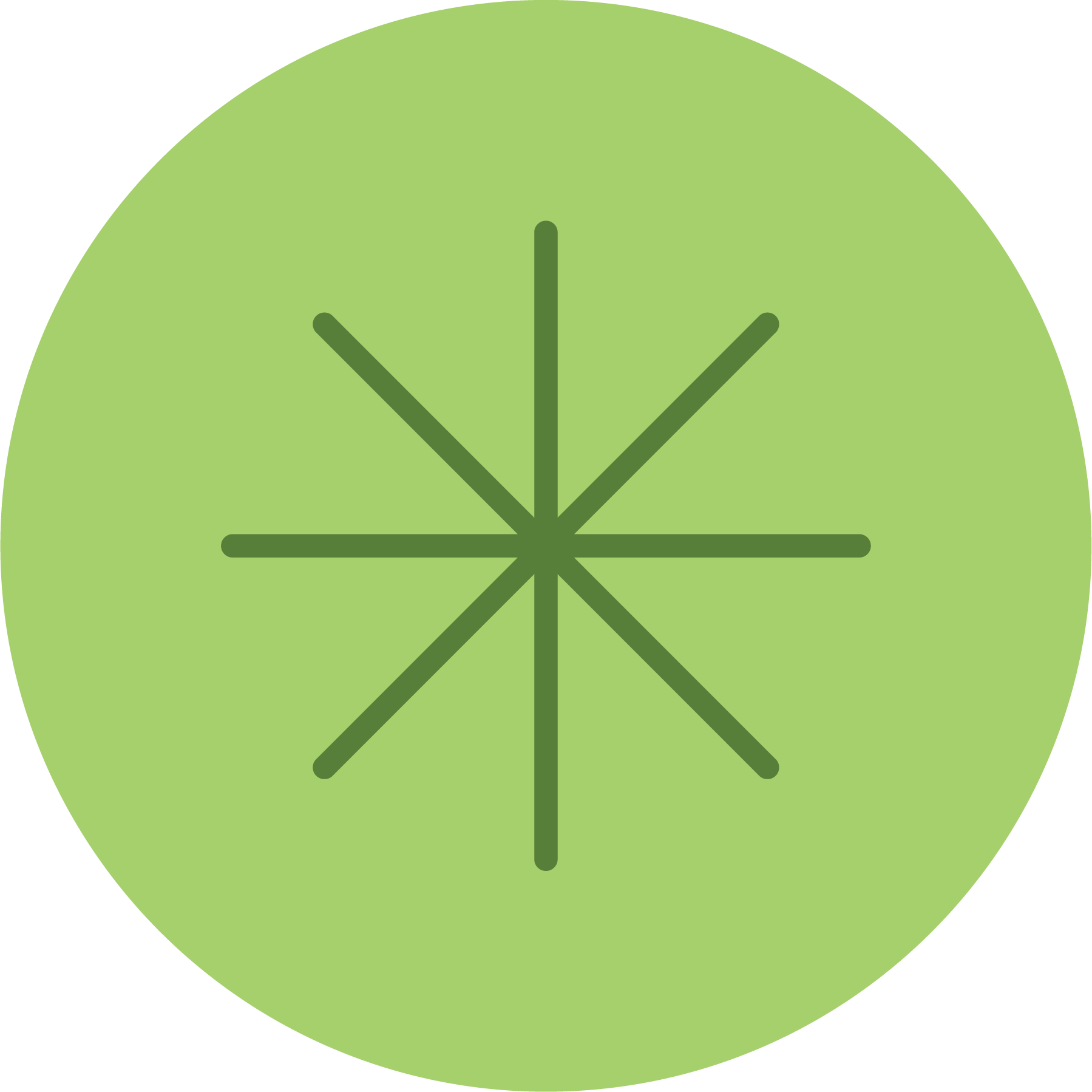 Green circular gift icon