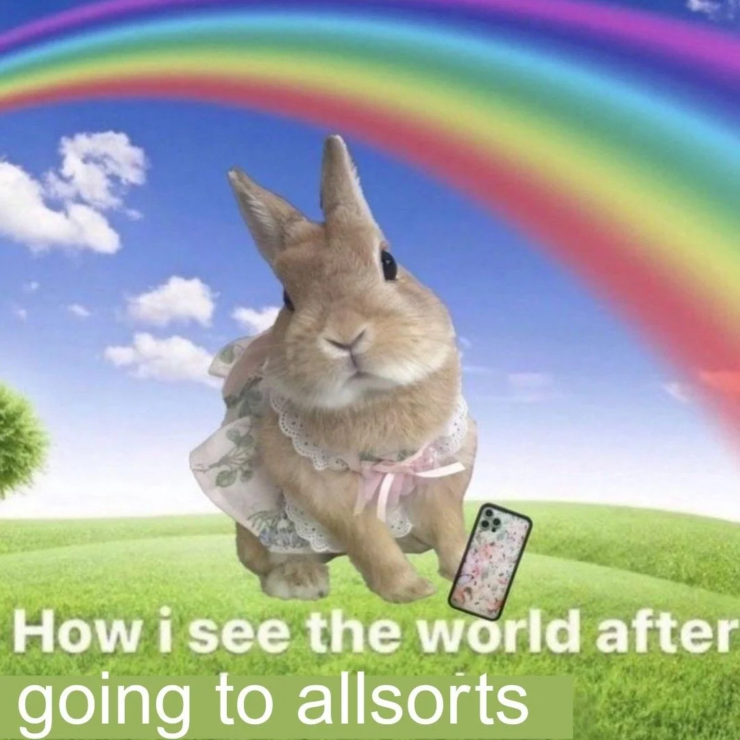 this is ur sign to join allsorts ✨🐰

visit the link in our bio to join our youth service and get to come to loads of fun groups with other LGBTQ+ and exploring young people across Sussex, as well as accessing one-to-one support 😎

Image description