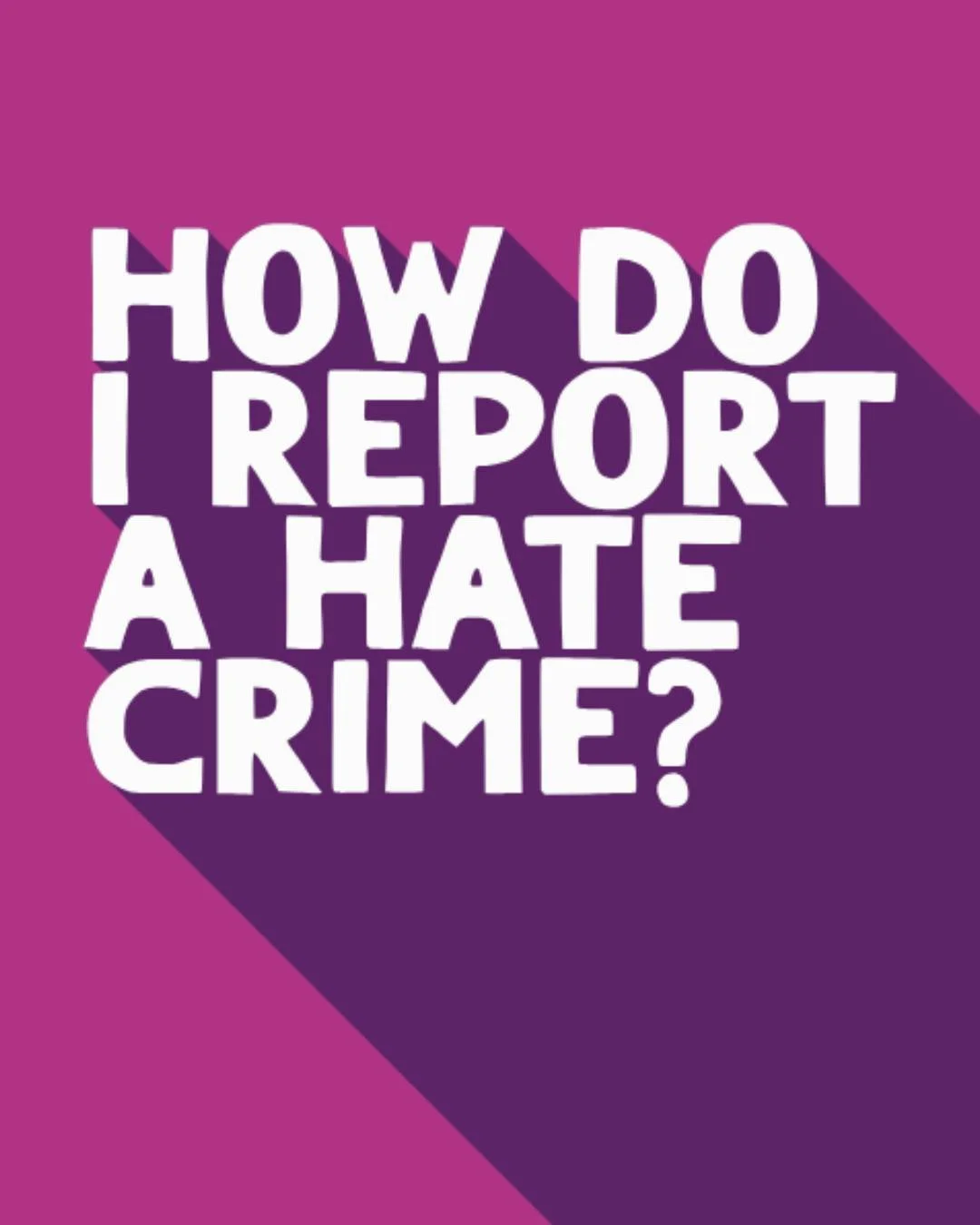 It's National Hate Crime Awareness Week, here's how you can report a hate crime (whether you experience it or witnessed it)

Brighton &amp; Hove
To report an incident to the council&rsquo;s Community Safety team:
📞 01273 292735
✉️ communitysafety.ca
