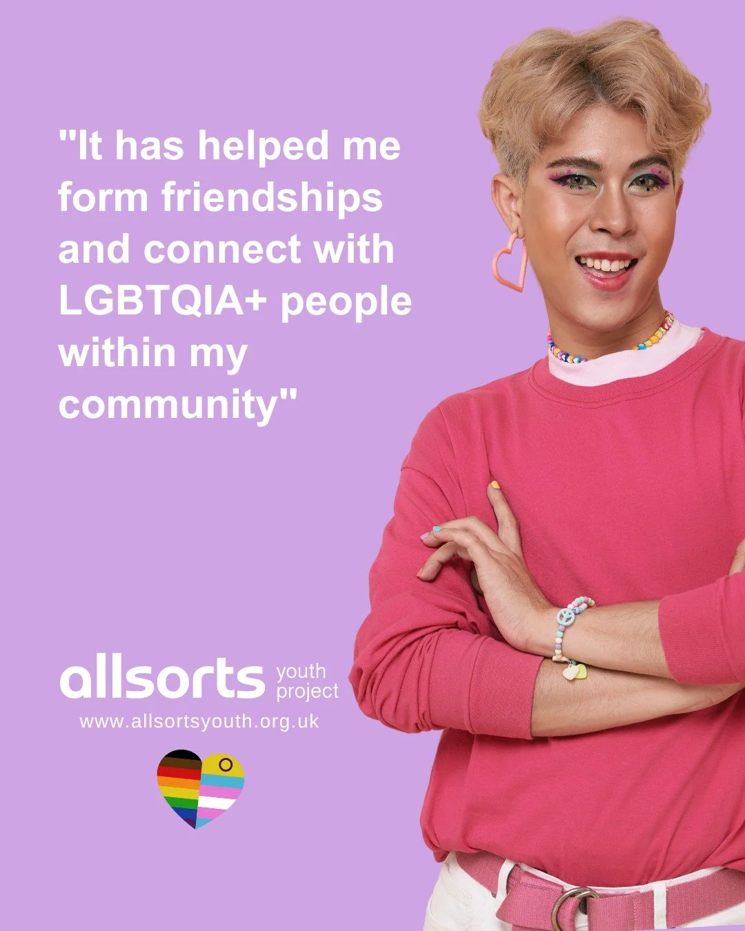Don't just take our word for it, here's what our young people had to say about how Allsorts benefits them 🏳️&zwj;🌈

We work all across Sussex and all our services are completely free ⭐️

Visit our website for more info 🔗

Image description:
Photos