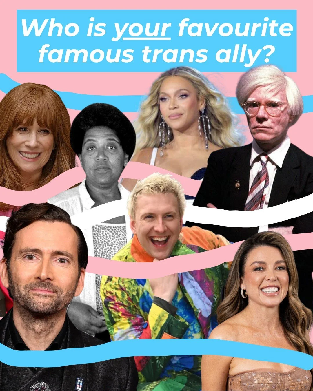 Who is your favourite famous trans ally? Here's what Allsorts staff had to say...

This Trans Awareness Week, we're highlighting some of our favourite trans people (and allies) to show you that trans people can do whatever they want and that there ar
