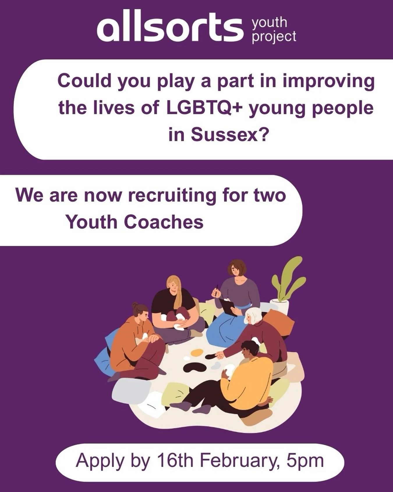 Allsorts Youth Project is entering an exciting period of transformation as we renew and expand our Youth and Education Service to better connect with LGBTQ+ children and young people across Sussex. This has created a unique opportunity to recruit a r