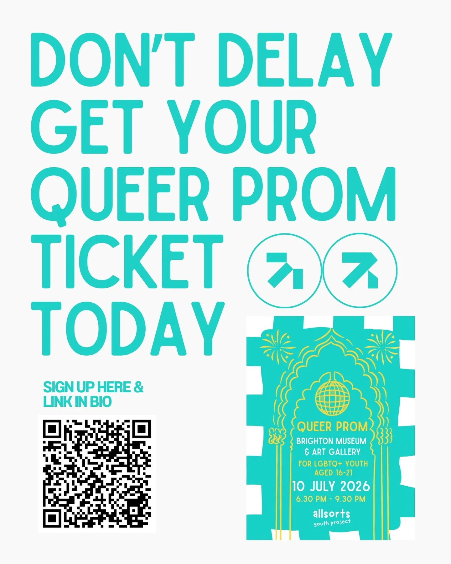 The countdown to Queer Prom 2026 is officially ON! 🏳️&zwj;🌈🏳️&zwj;⚧️

Don&rsquo;t delay, get your tickets today!

It&rsquo;s going to be an unforgettable night of joy, community, and celebration.  We will also have some exciting guests joining us!
